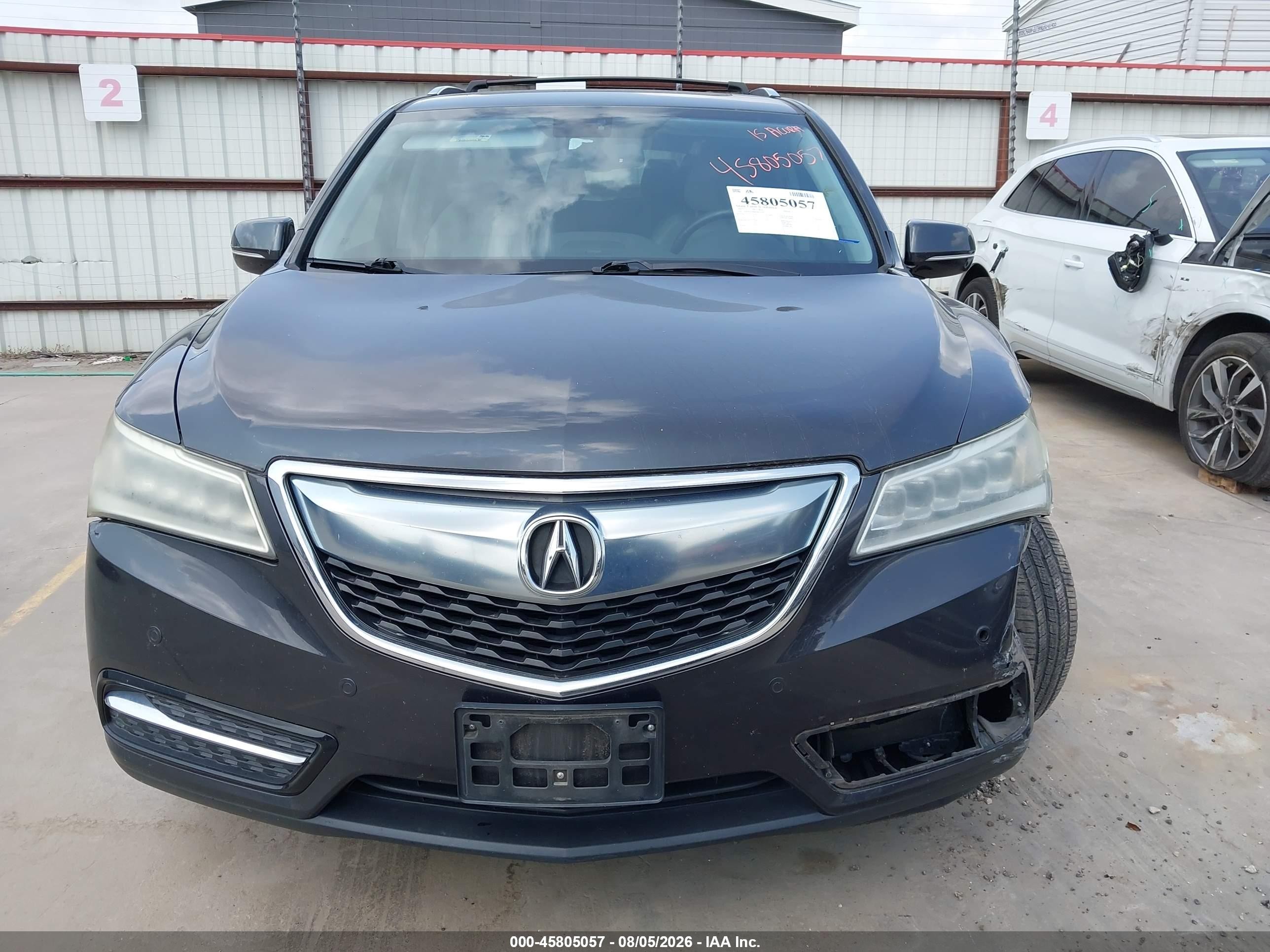 2015 Acura Mdx Advance Pkg W/entertainment Pkg Gray vin: 5FRYD4H86FB015099