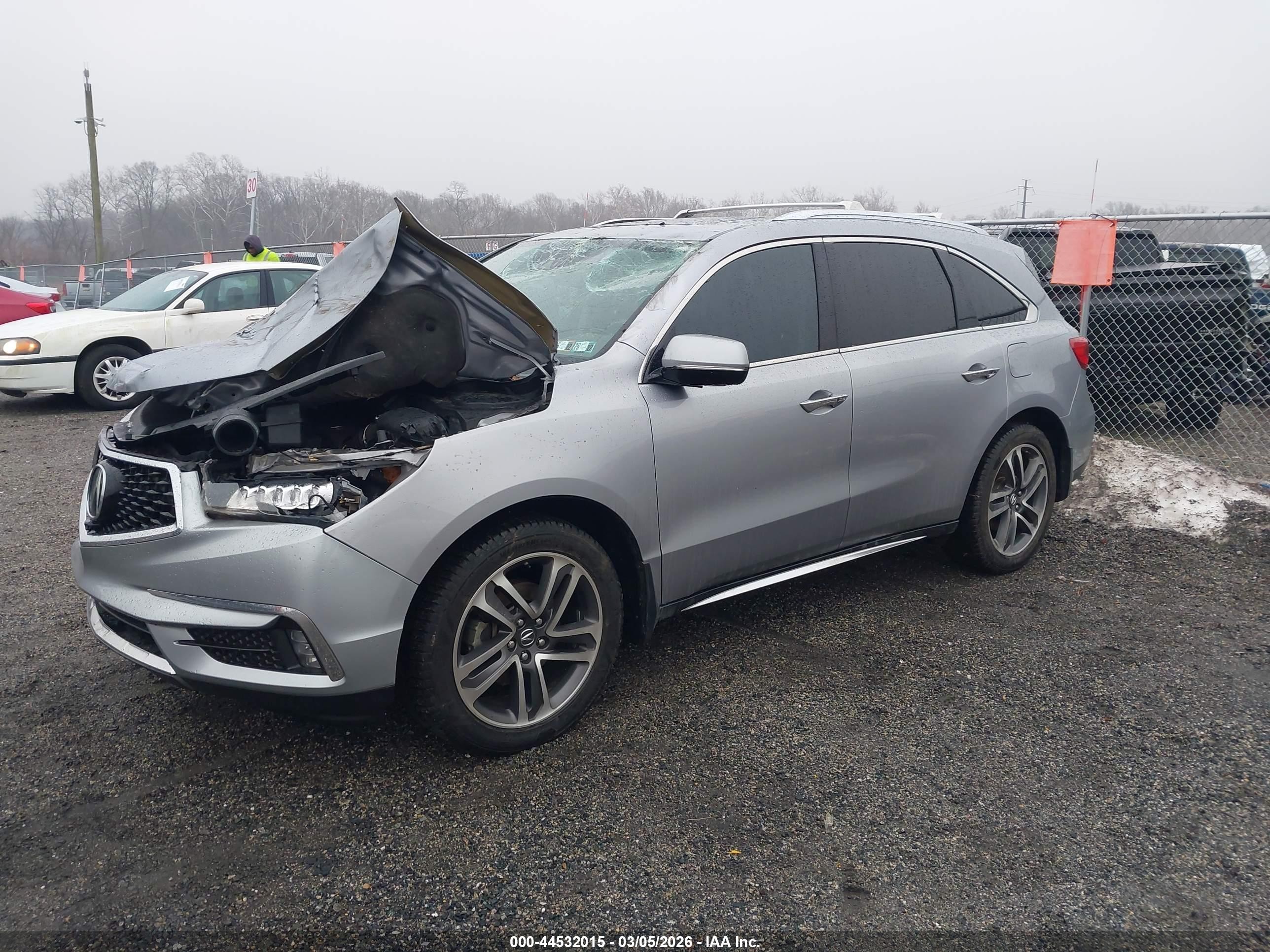 2017 Acura Mdx Advance Package Серый vin: 5FRYD4H86HB032326