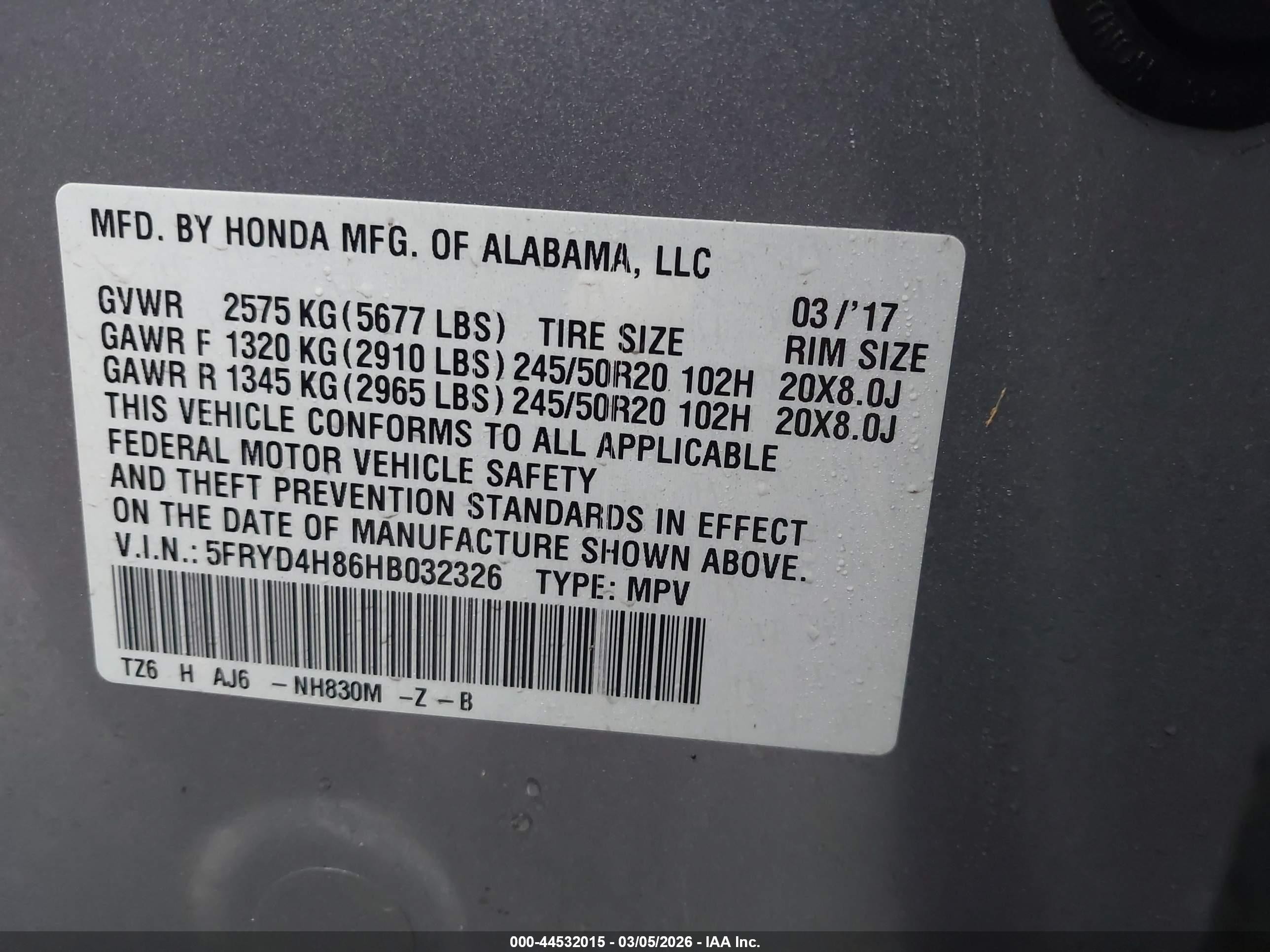 2017 Acura Mdx Advance Package Серый vin: 5FRYD4H86HB032326