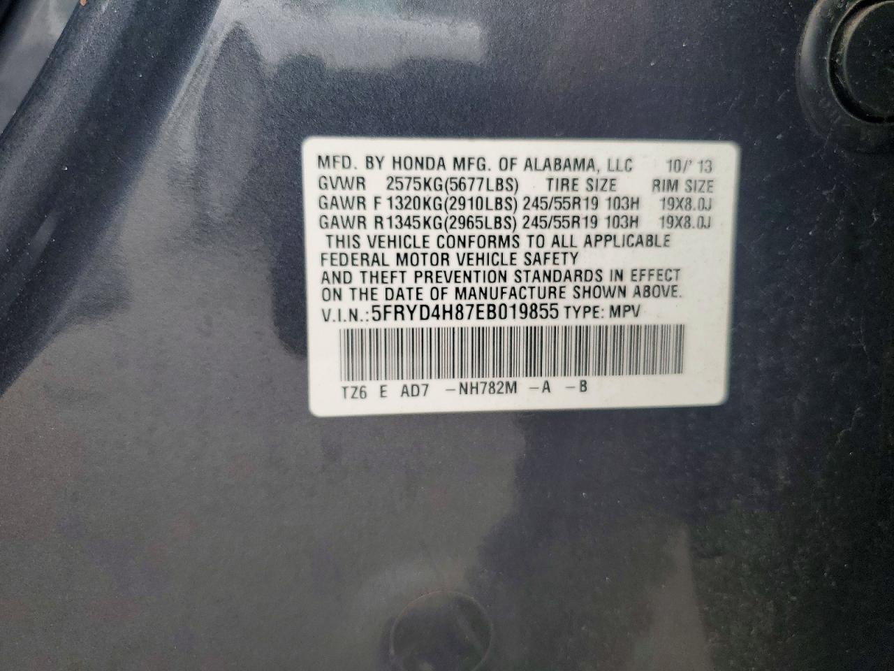 2014 Acura Mdx Advance Gray vin: 5FRYD4H87EB019855