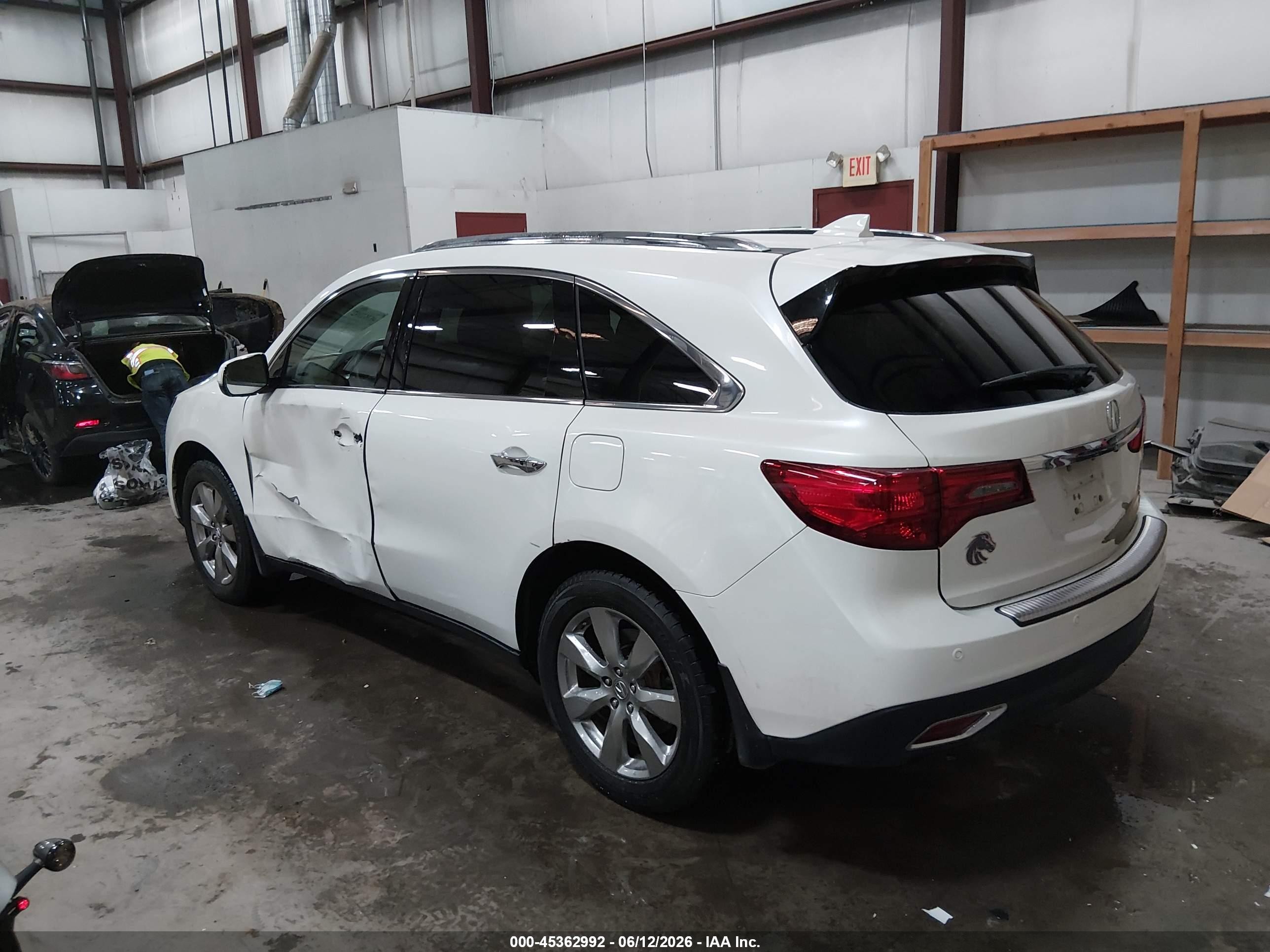2015 Acura Mdx Advance Pkg W/entertainment Pkg White vin: 5FRYD4H87FB024006