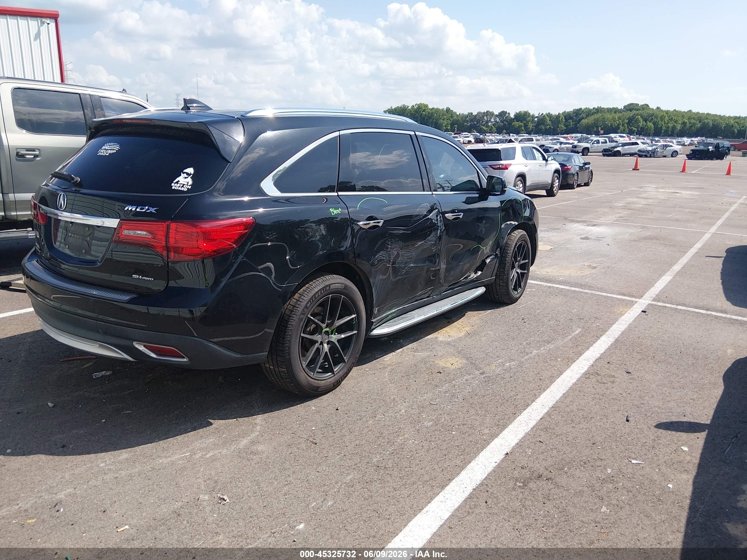 2015 Acura Mdx Advance Pkg W/entertainment Pkg Black vin: 5FRYD4H88FB020546