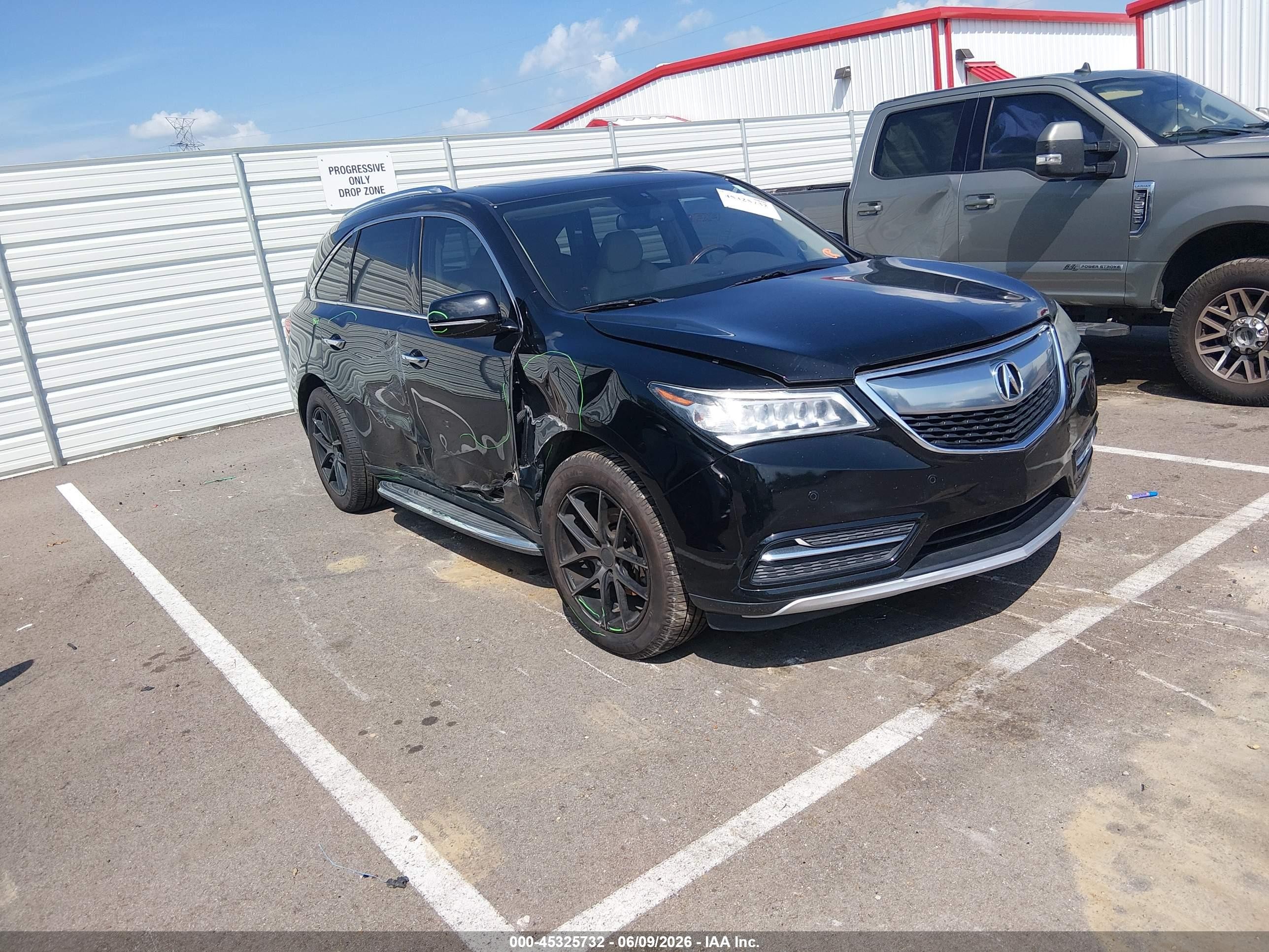 2015 Acura Mdx Advance Pkg W/entertainment Pkg Black vin: 5FRYD4H88FB020546
