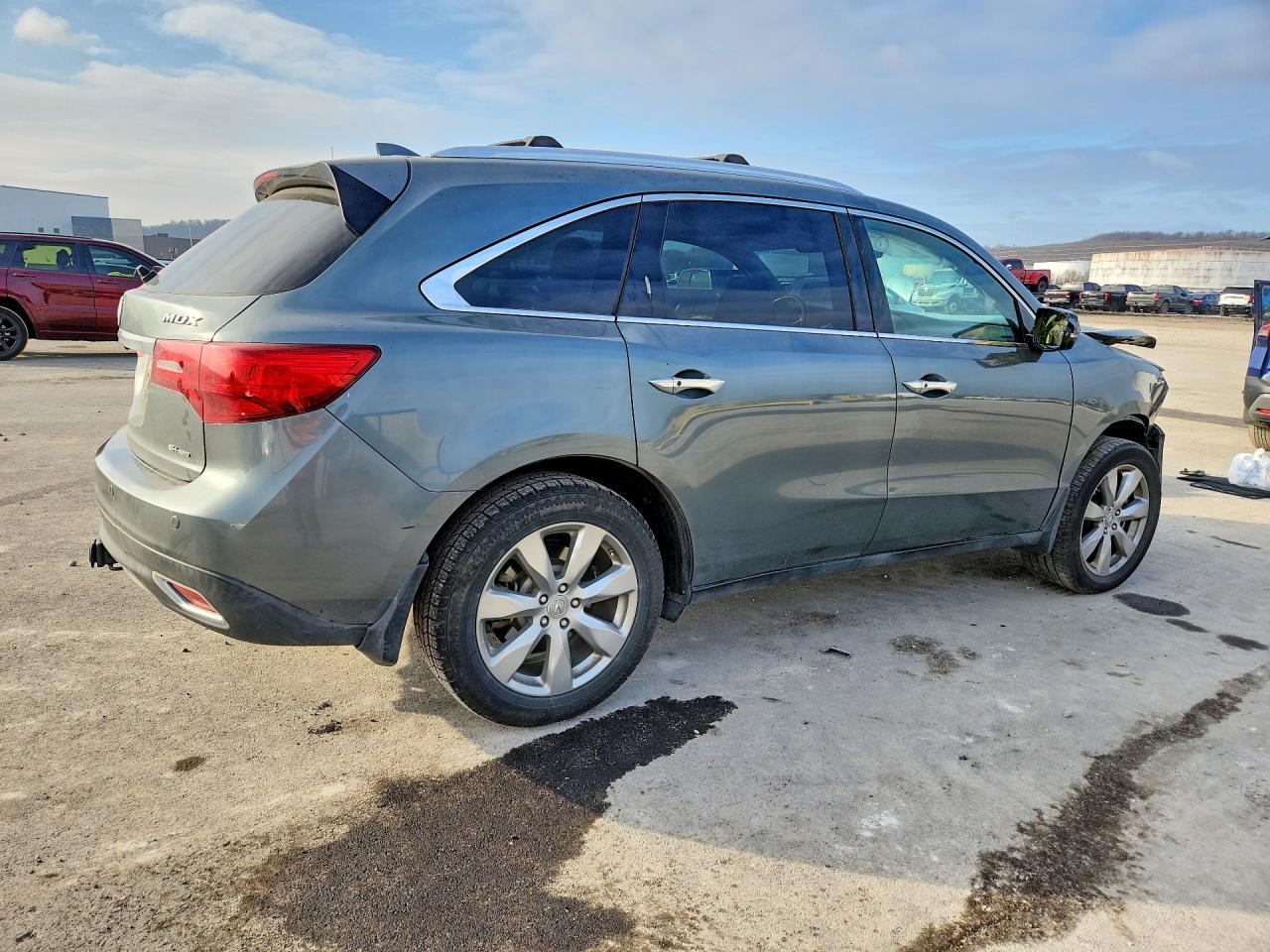 2014 Acura Mdx Advance Gray vin: 5FRYD4H89EB045163