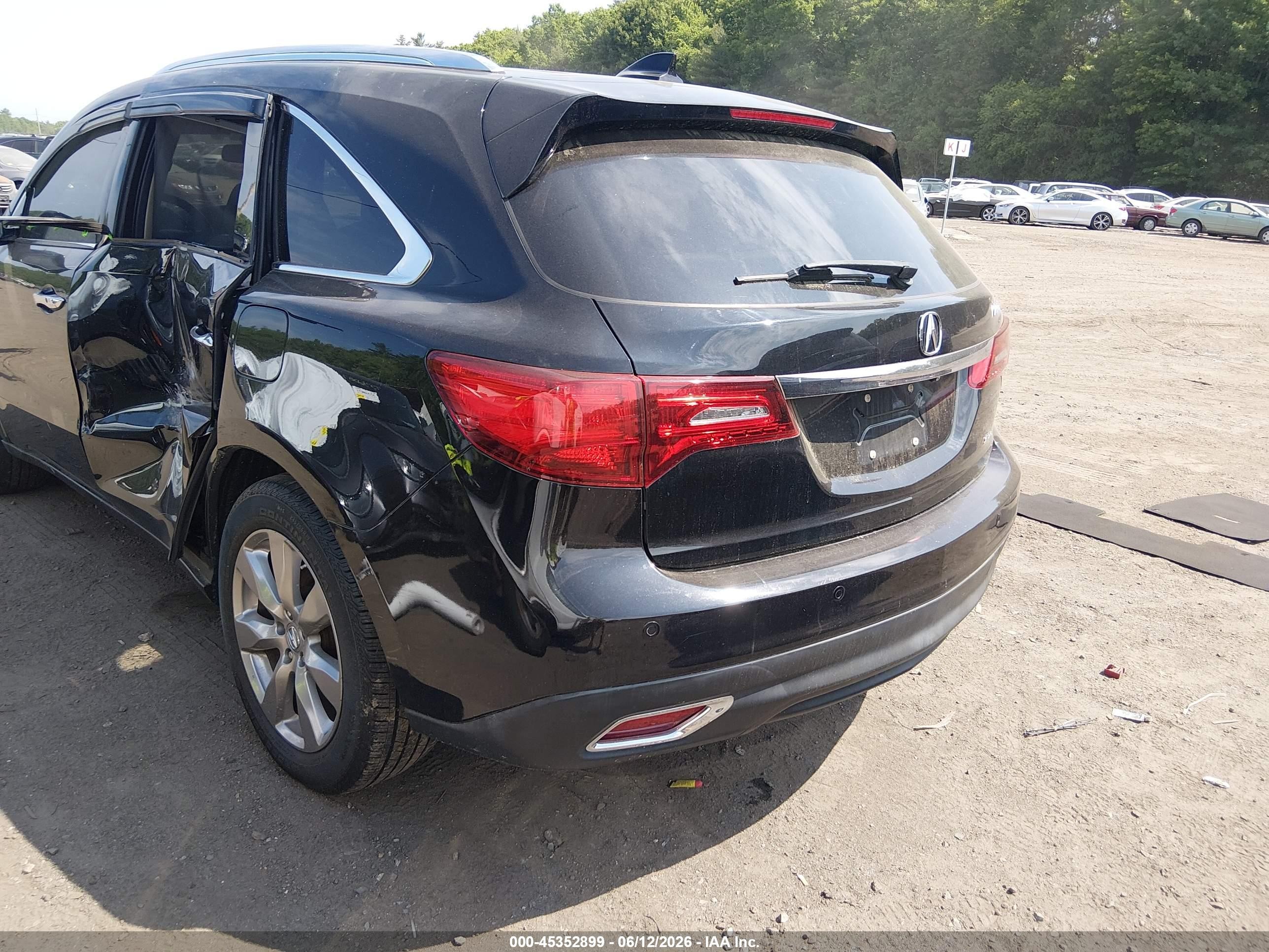 2014 Acura Mdx Advance Pkg W/entertainment Pkg Black vin: 5FRYD4H8XEB044992