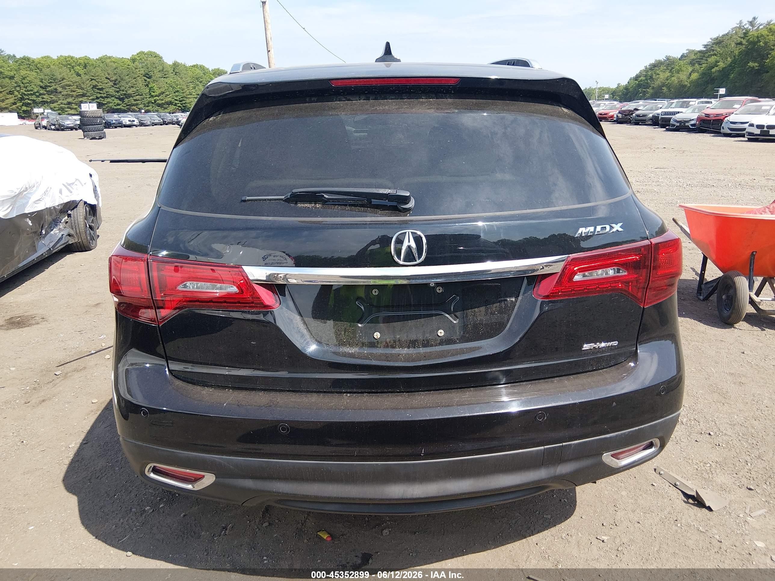 2014 Acura Mdx Advance Pkg W/entertainment Pkg Black vin: 5FRYD4H8XEB044992