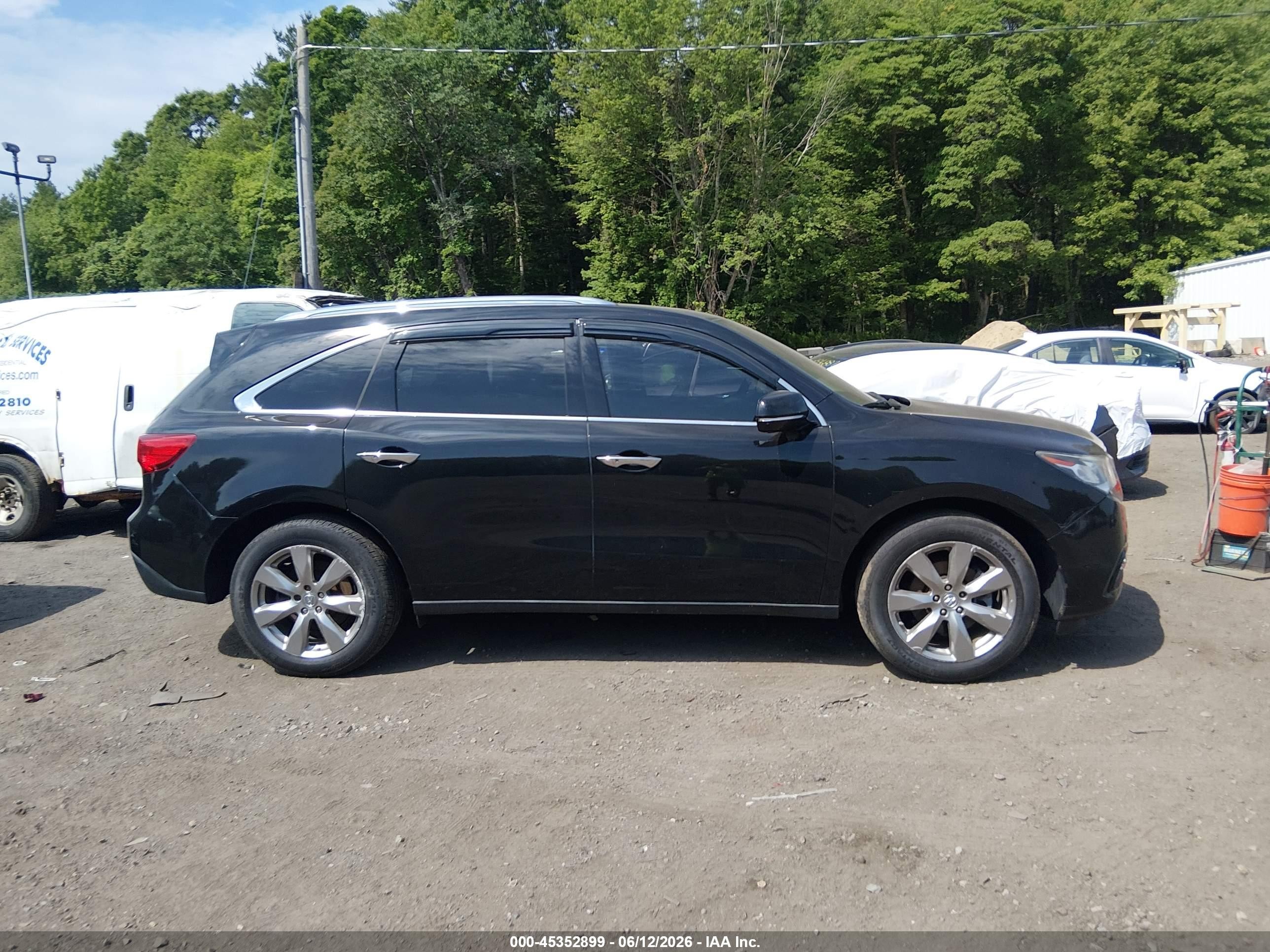 2014 Acura Mdx Advance Pkg W/entertainment Pkg Black vin: 5FRYD4H8XEB044992