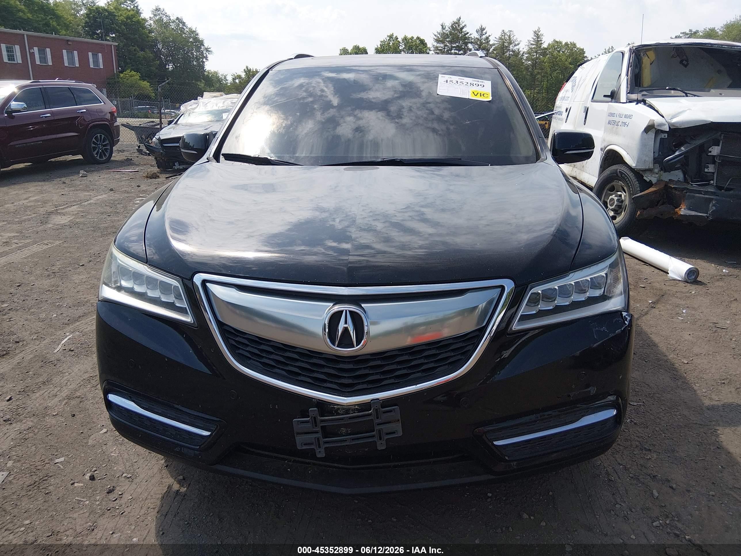 2014 Acura Mdx Advance Pkg W/entertainment Pkg Black vin: 5FRYD4H8XEB044992