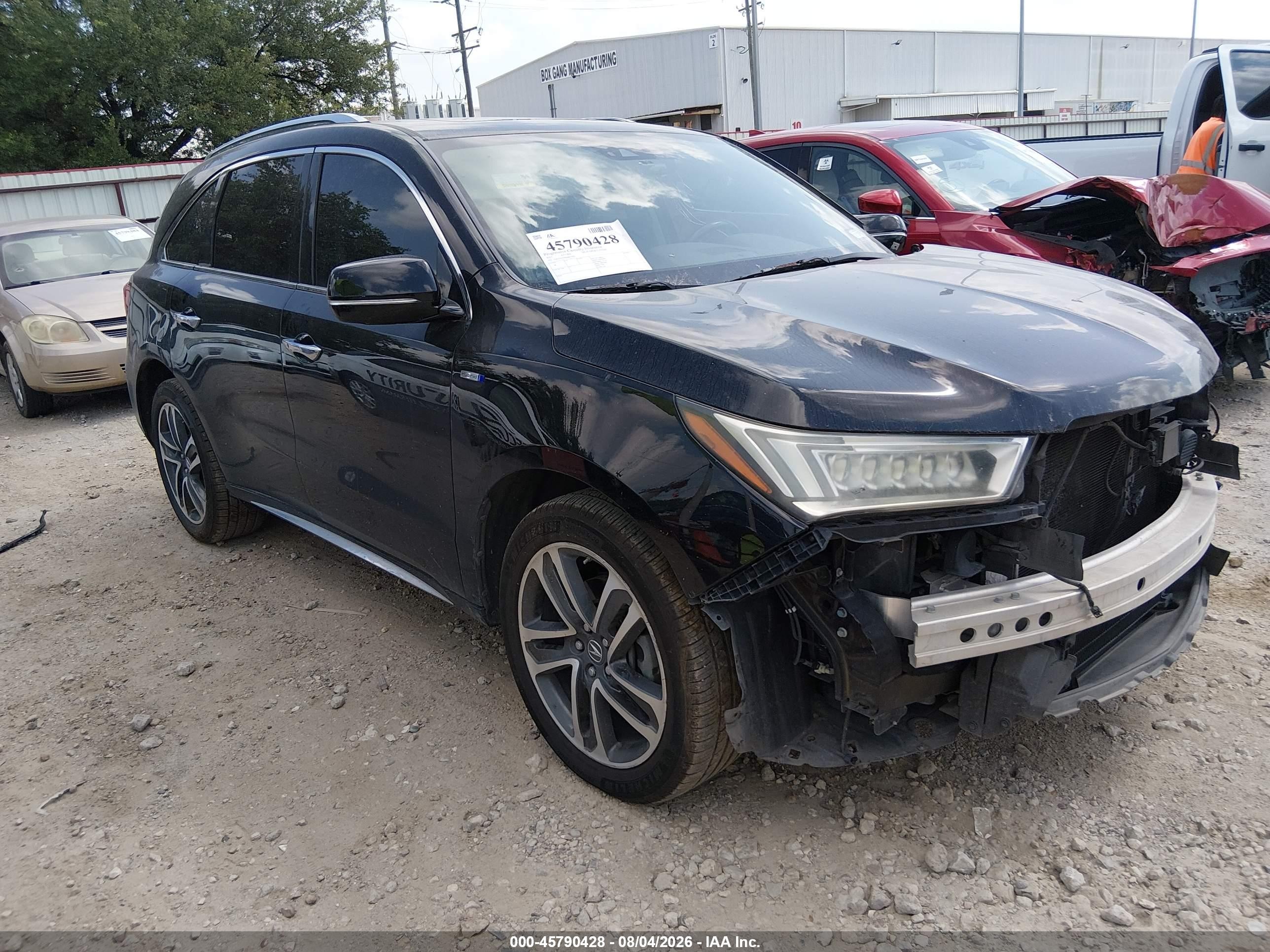 2017 Acura Mdx Sport Hybrid Advance Package Черный vin: 5FRYD7H70HB001808