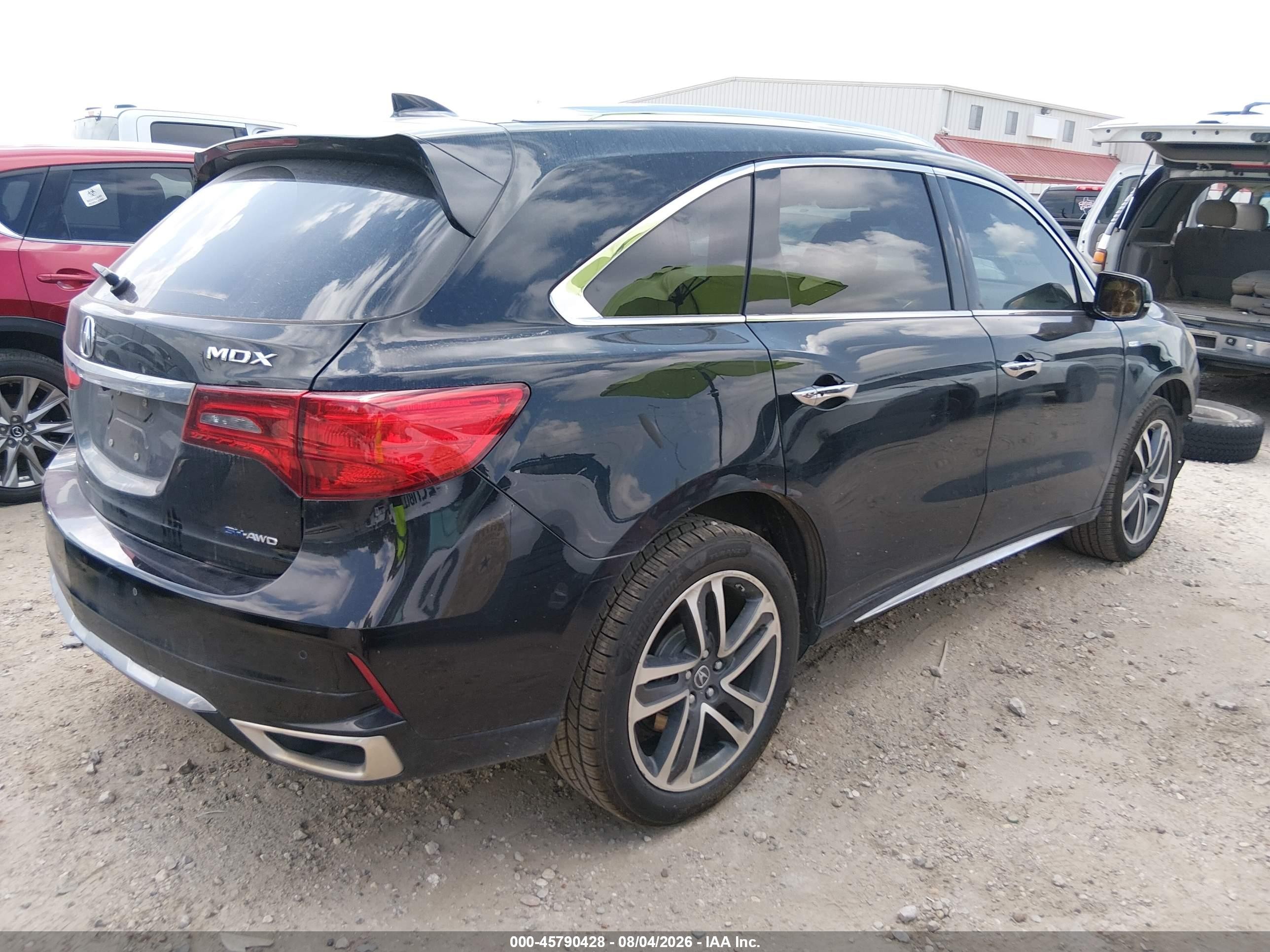 2017 Acura Mdx Sport Hybrid Advance Package Черный vin: 5FRYD7H70HB001808