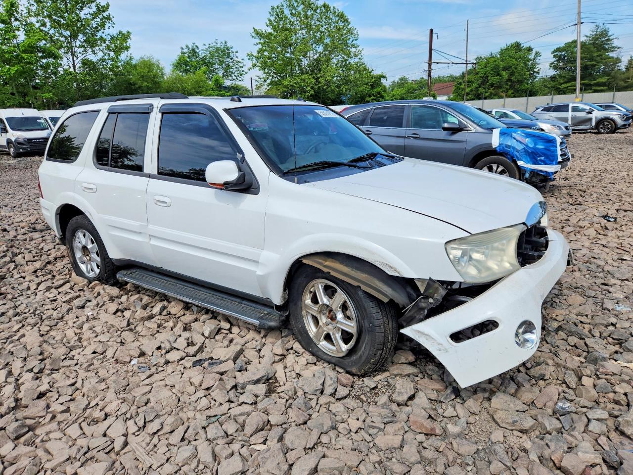 2005 Buick Rainier Cxl White vin: 5GADT13S352203294
