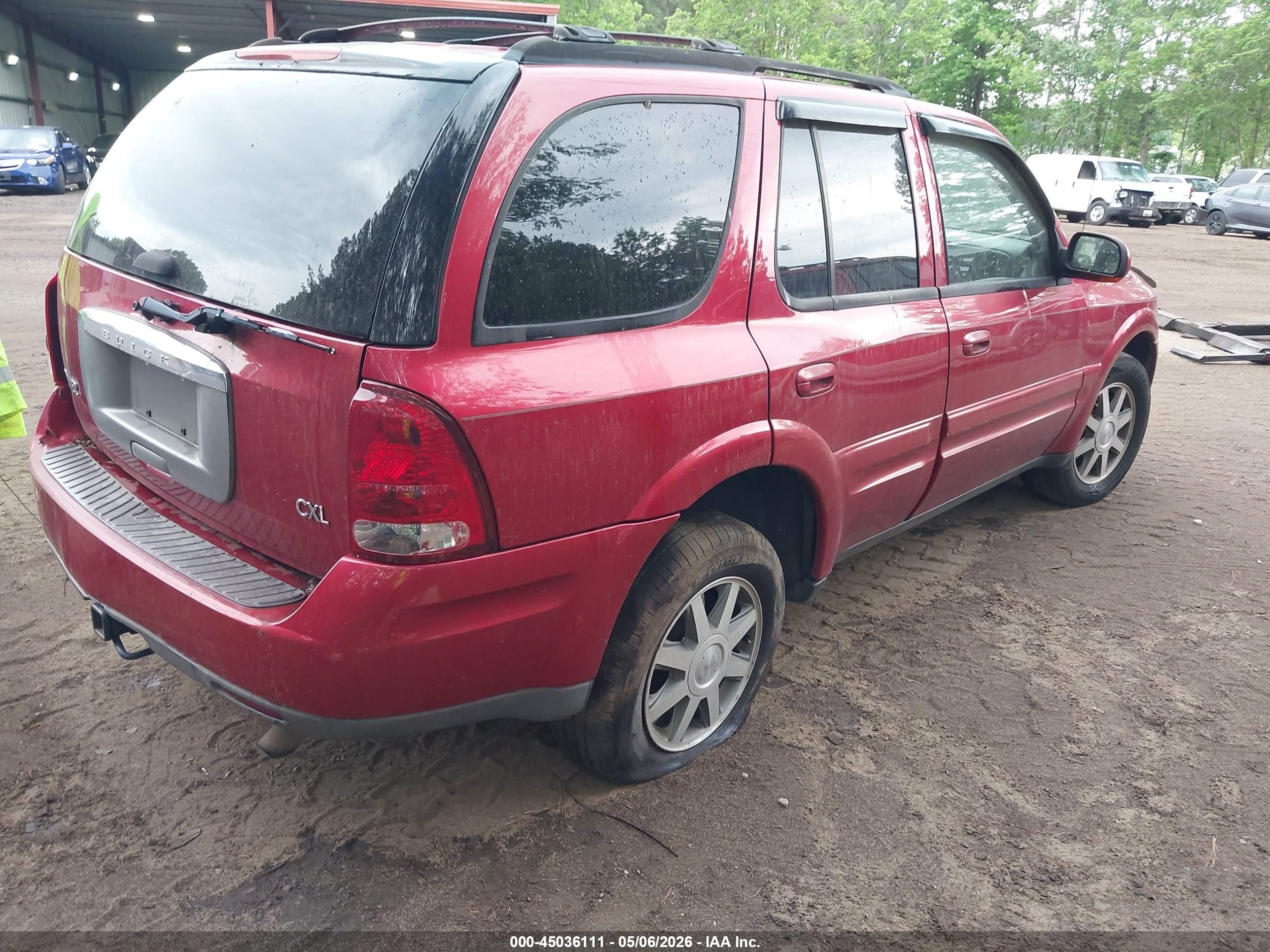 2005 Buick Rainier Cxl Maroon vin: 5GADT13S352314251