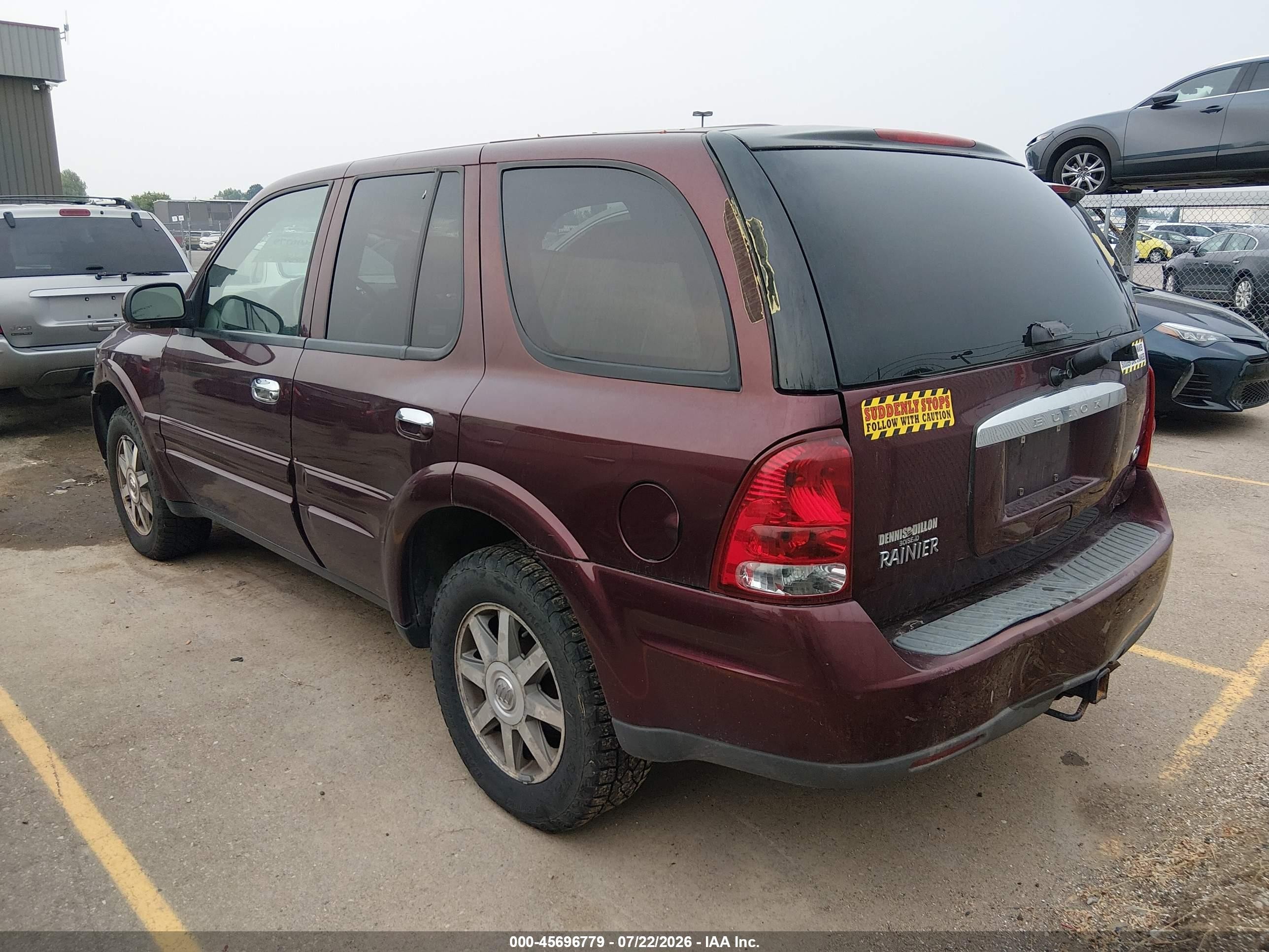 2006 Buick Rainier Cxl Burgundy vin: 5GADT13S462292732
