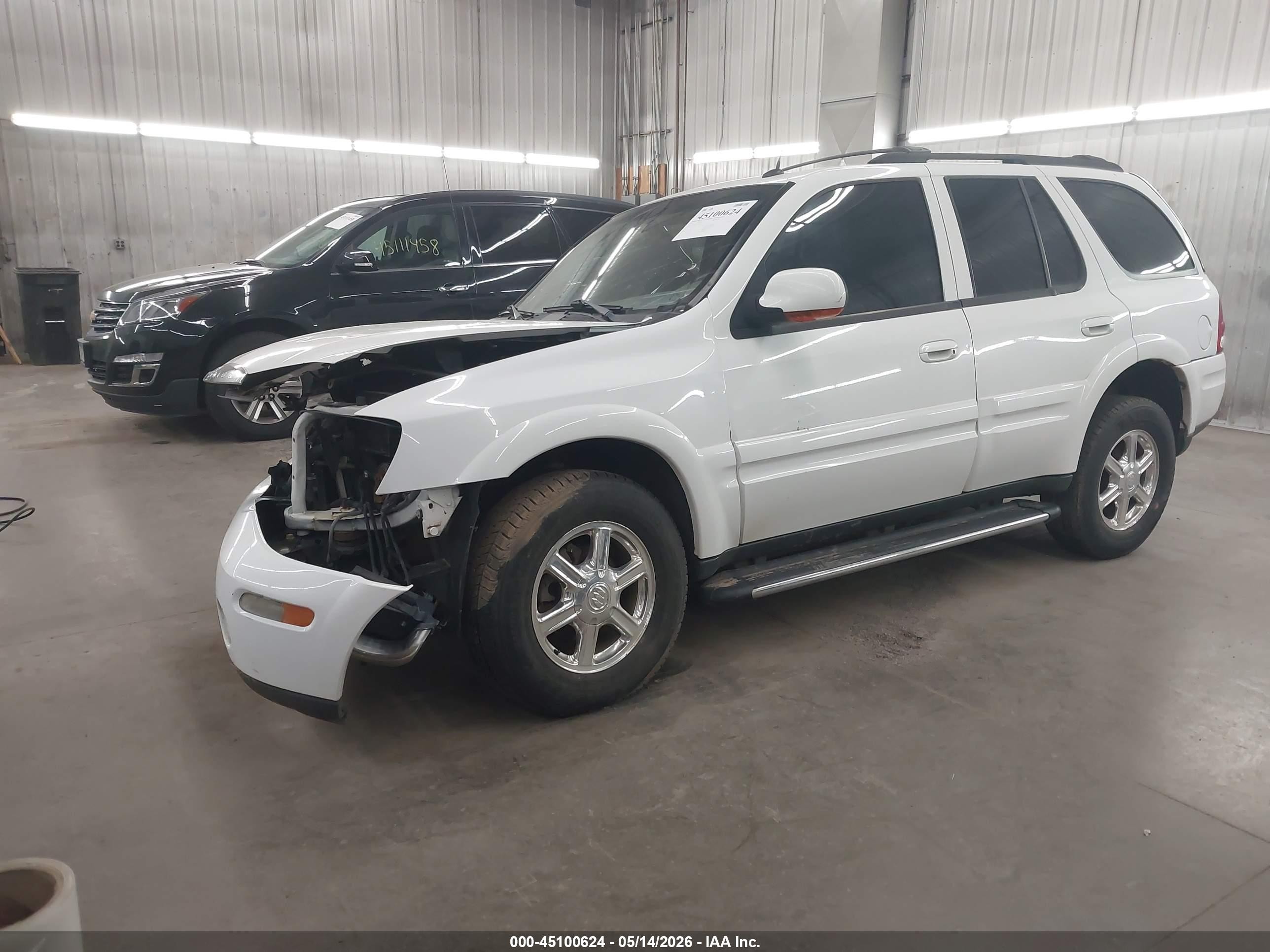 2005 Buick Rainier Cxl White vin: 5GADT13S752242339