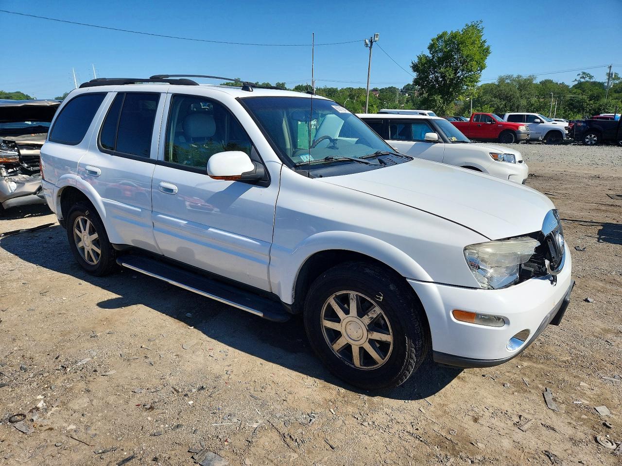 2005 Buick Rainier Cxl White vin: 5GADT13S752248657
