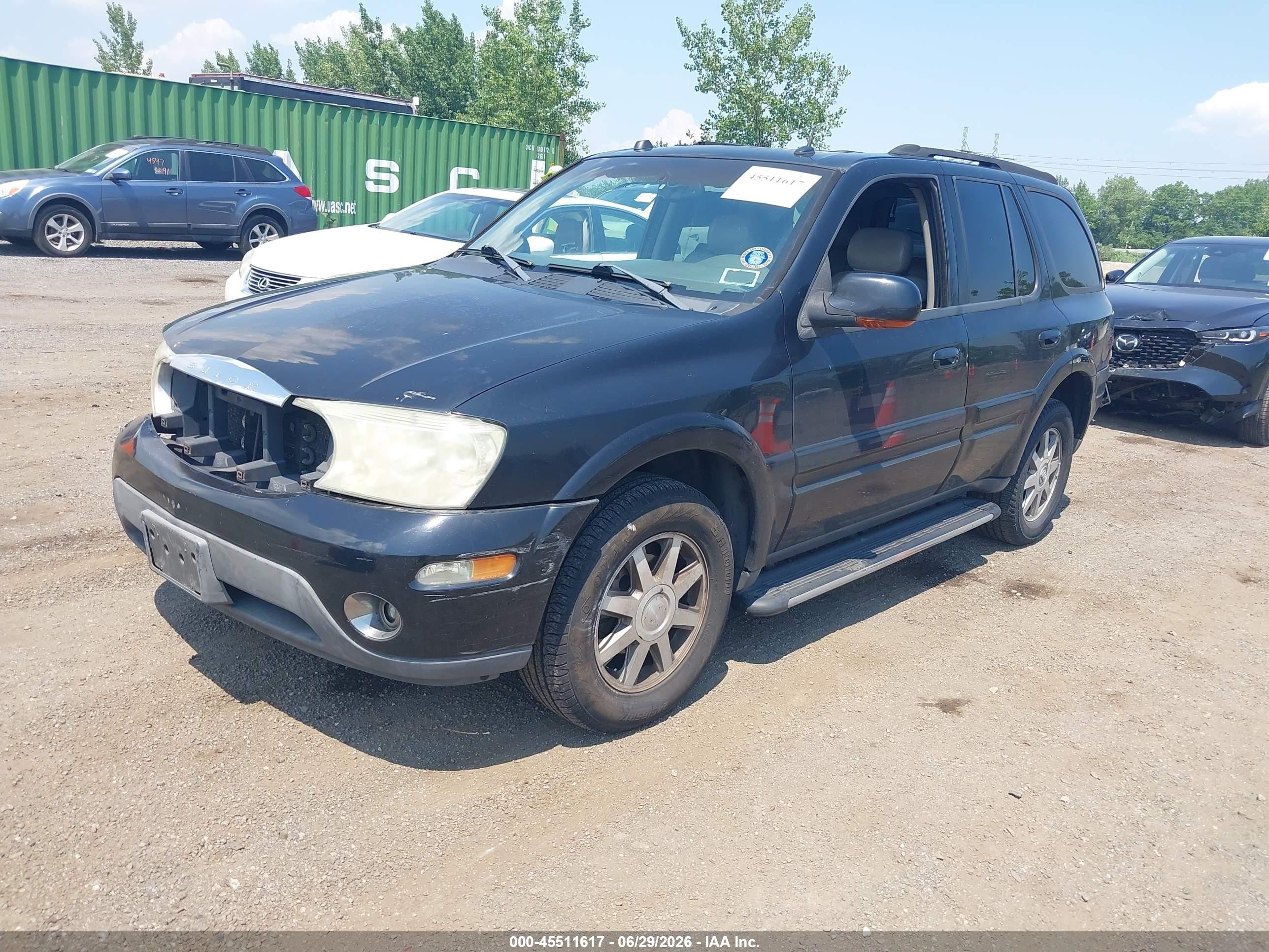 2004 Buick Rainier Cxl Black vin: 5GADT13S842419608