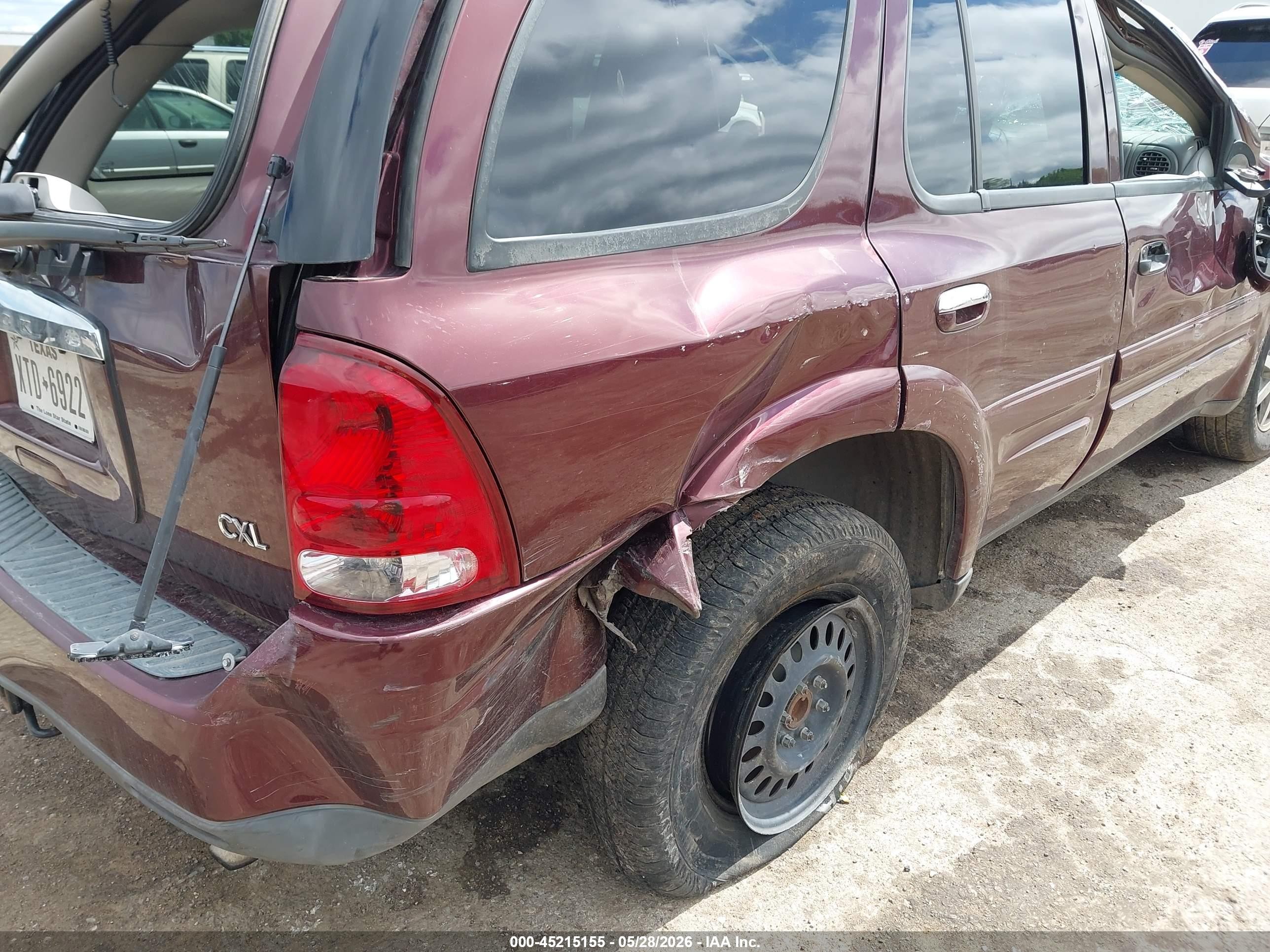 2006 Buick Rainier Cxl Maroon vin: 5GADT13SX62325684