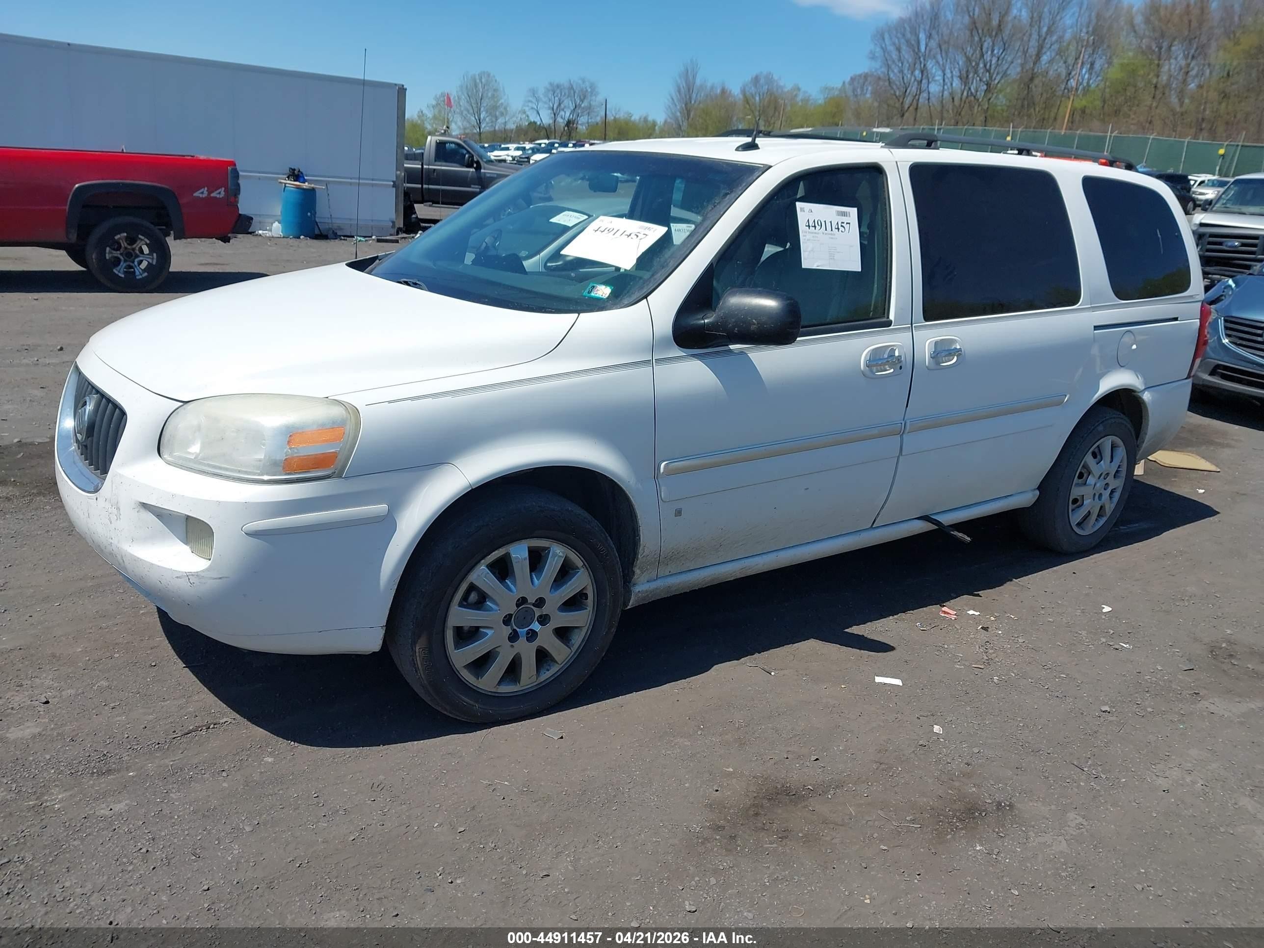 2006 Buick Terraza Cx White vin: 5GADV23LX6D127832