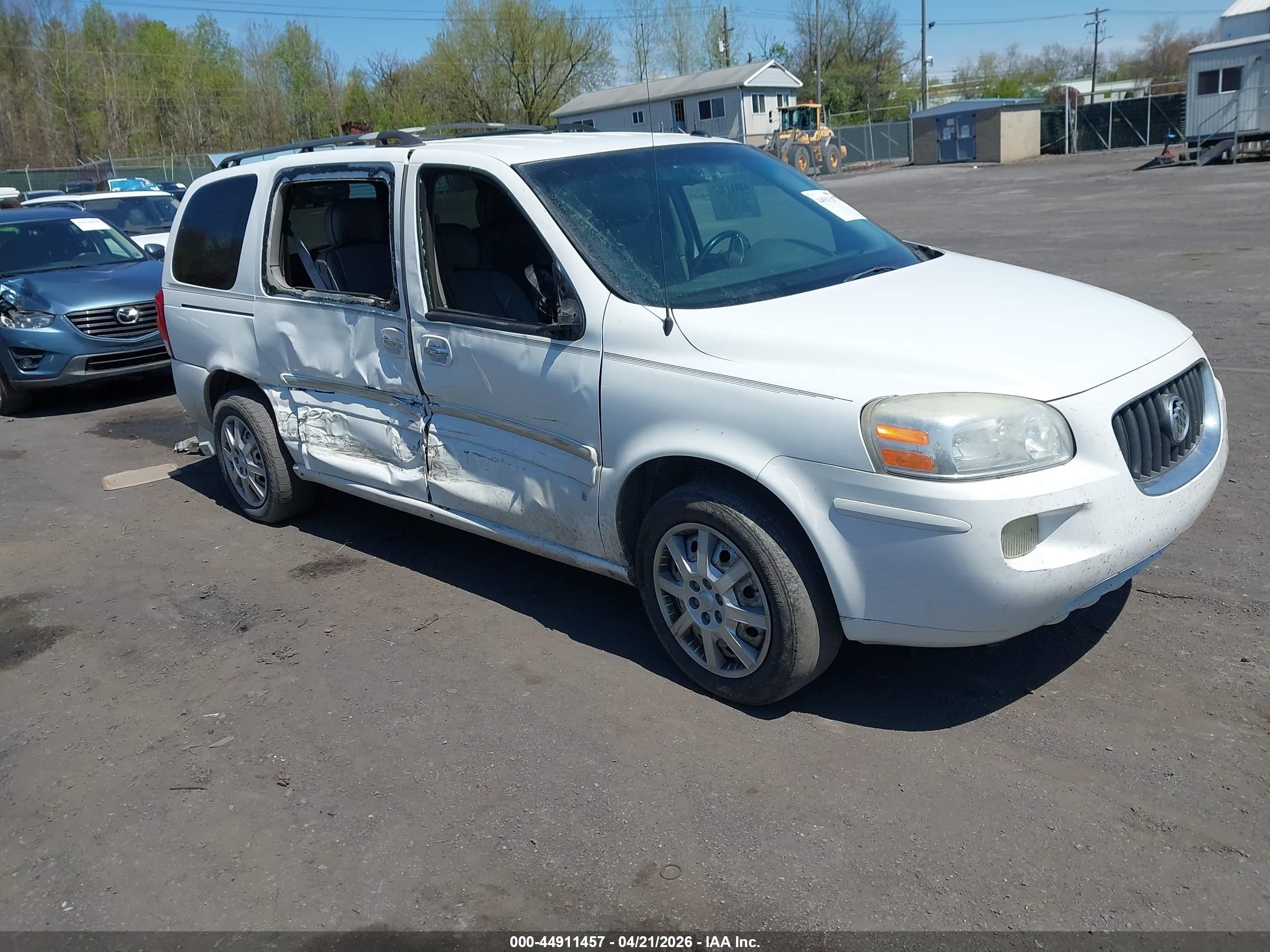 2006 Buick Terraza Cx White vin: 5GADV23LX6D127832