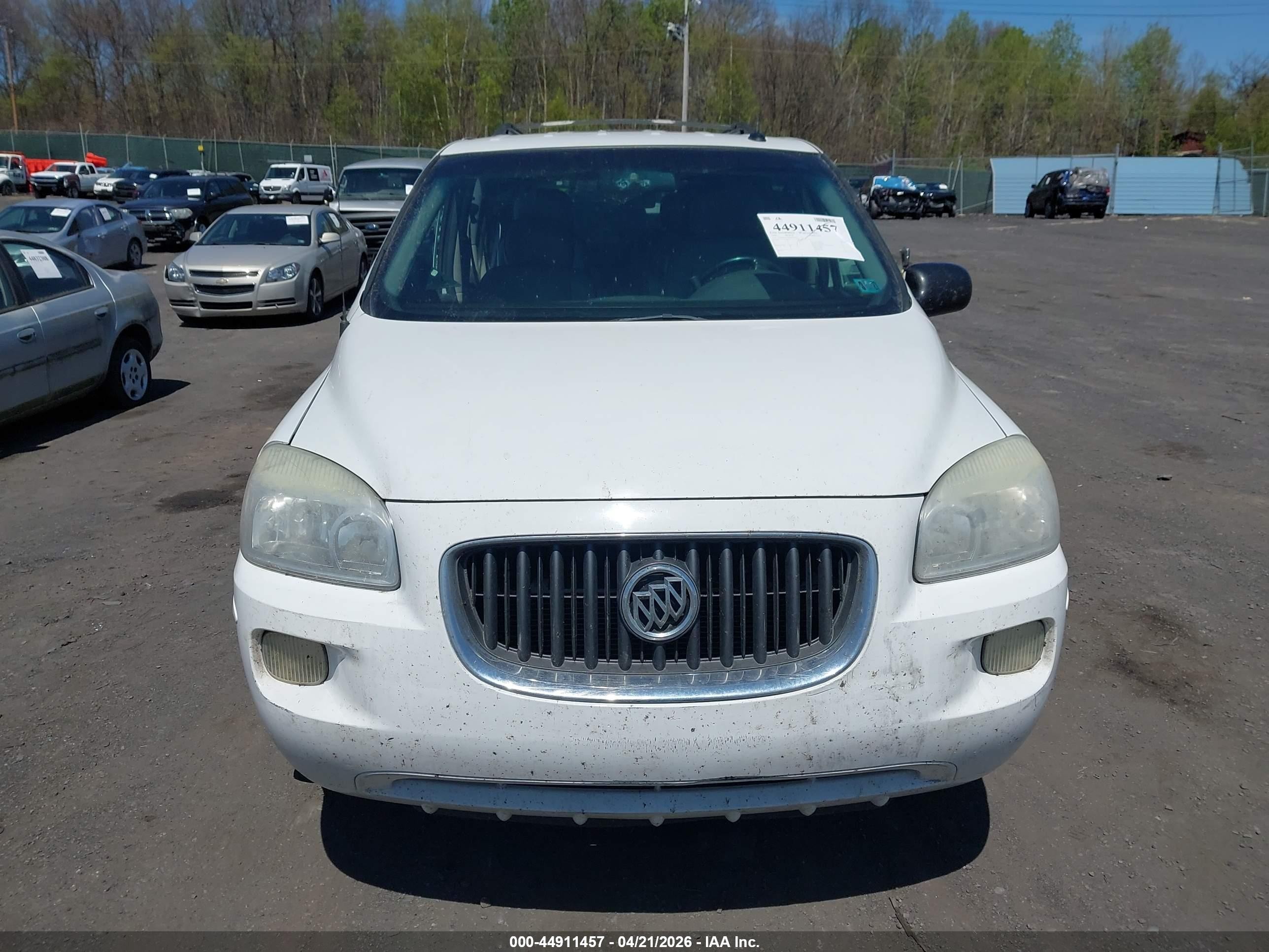 2006 Buick Terraza Cx White vin: 5GADV23LX6D127832