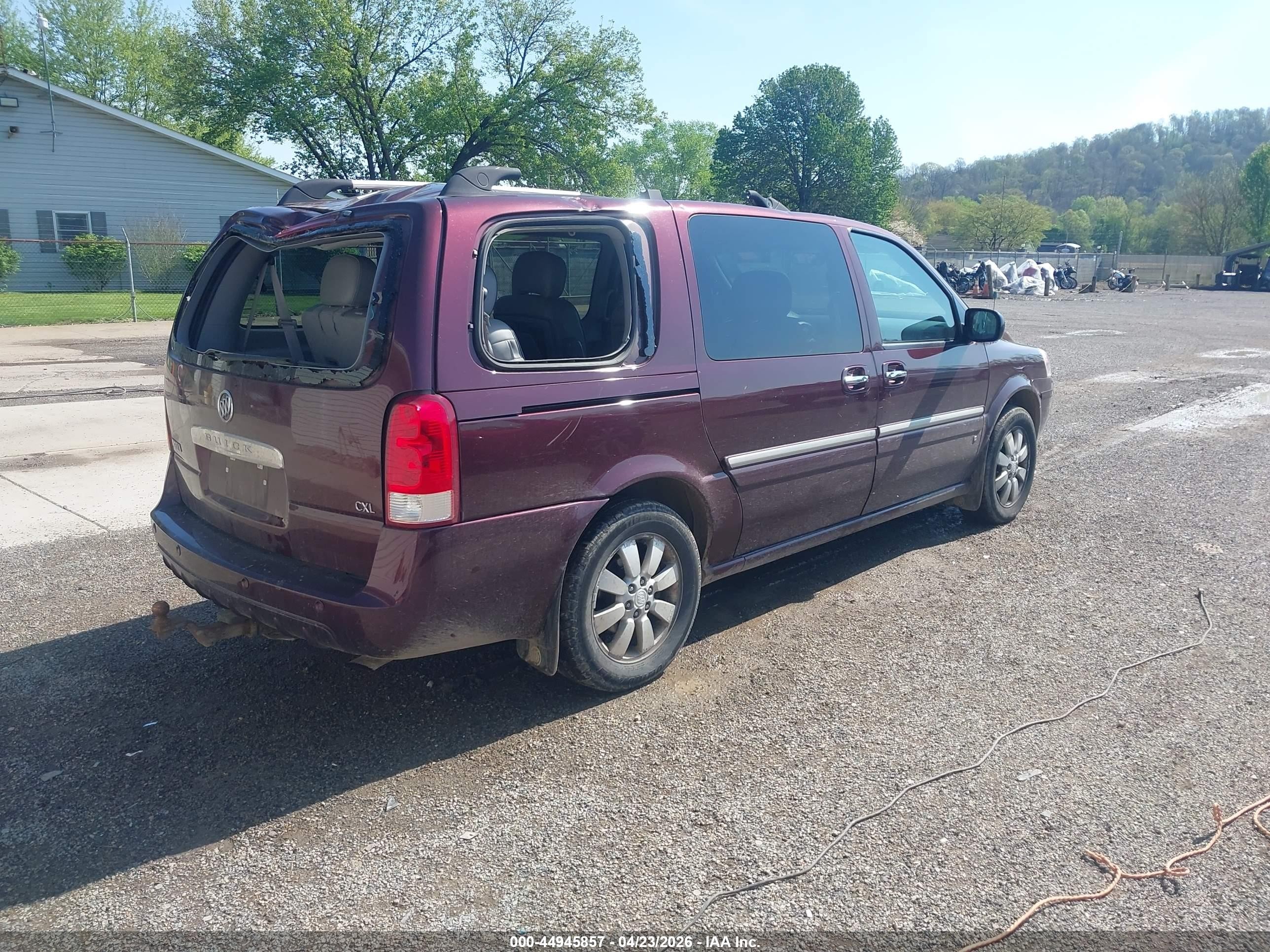 2007 Buick Terraza Cxl Burgundy vin: 5GADV33117D203380