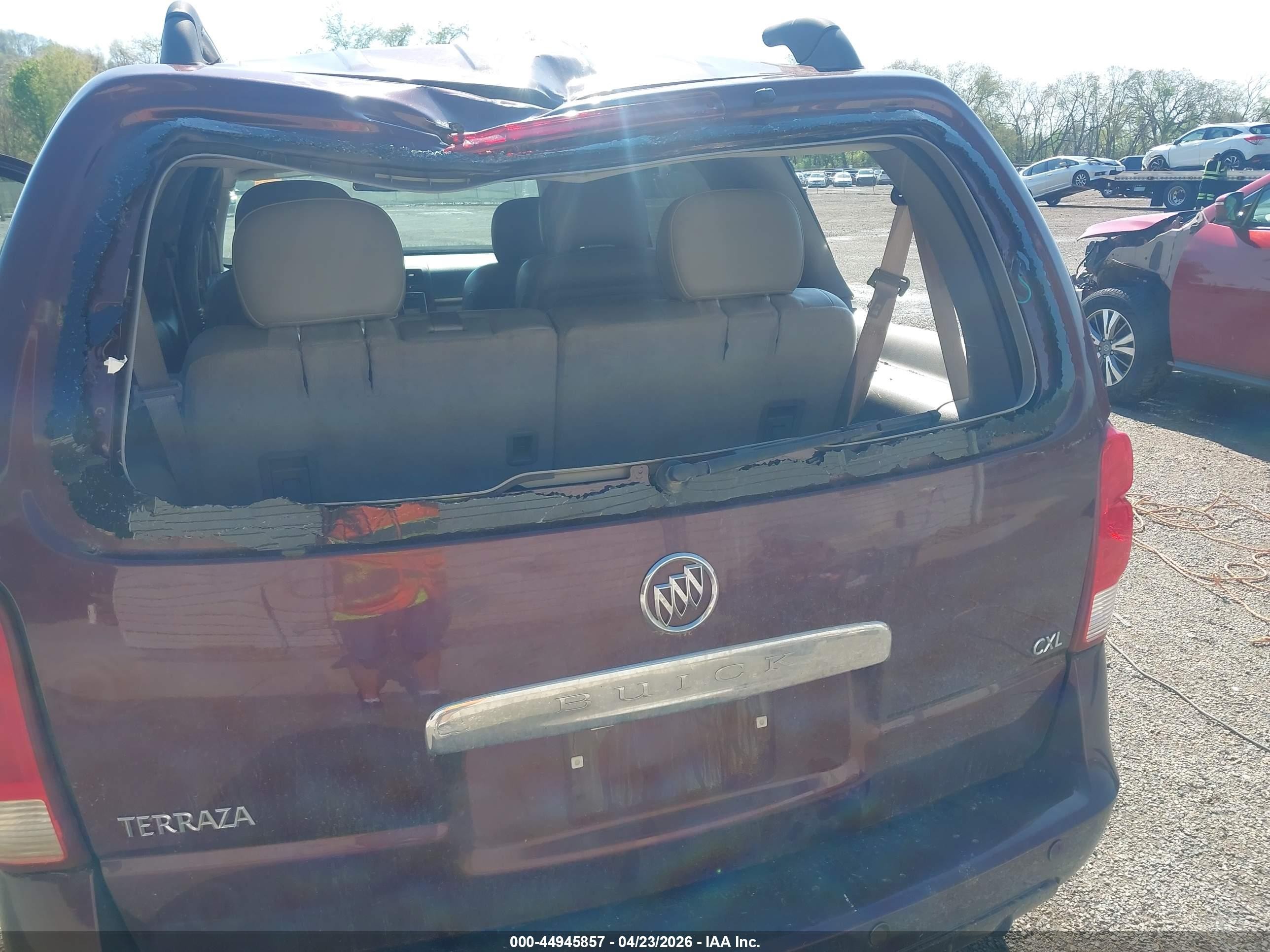 2007 Buick Terraza Cxl Burgundy vin: 5GADV33117D203380