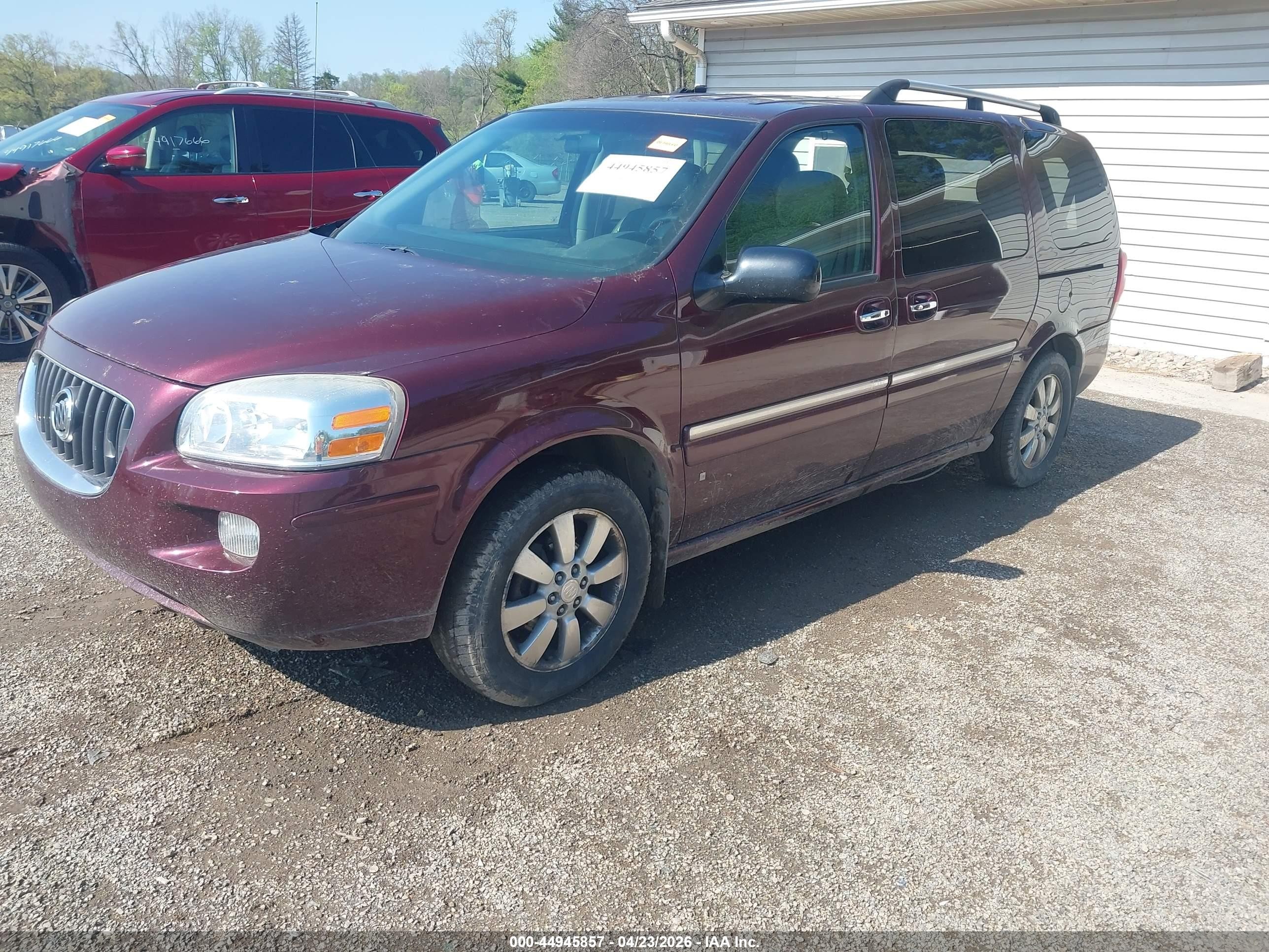 2007 Buick Terraza Cxl Burgundy vin: 5GADV33117D203380