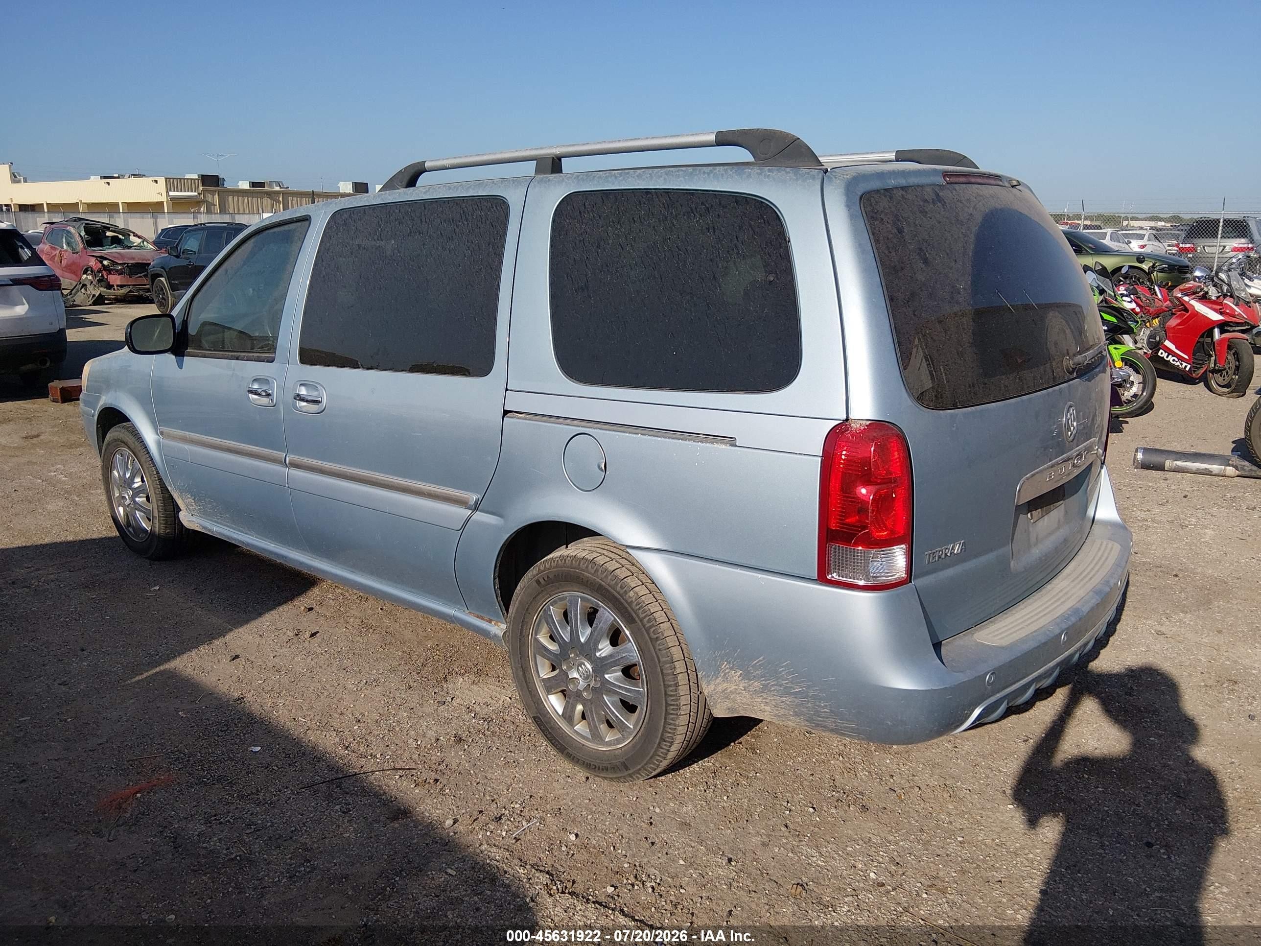 2007 Buick Terraza Cxl Blue vin: 5GADV33167D125629