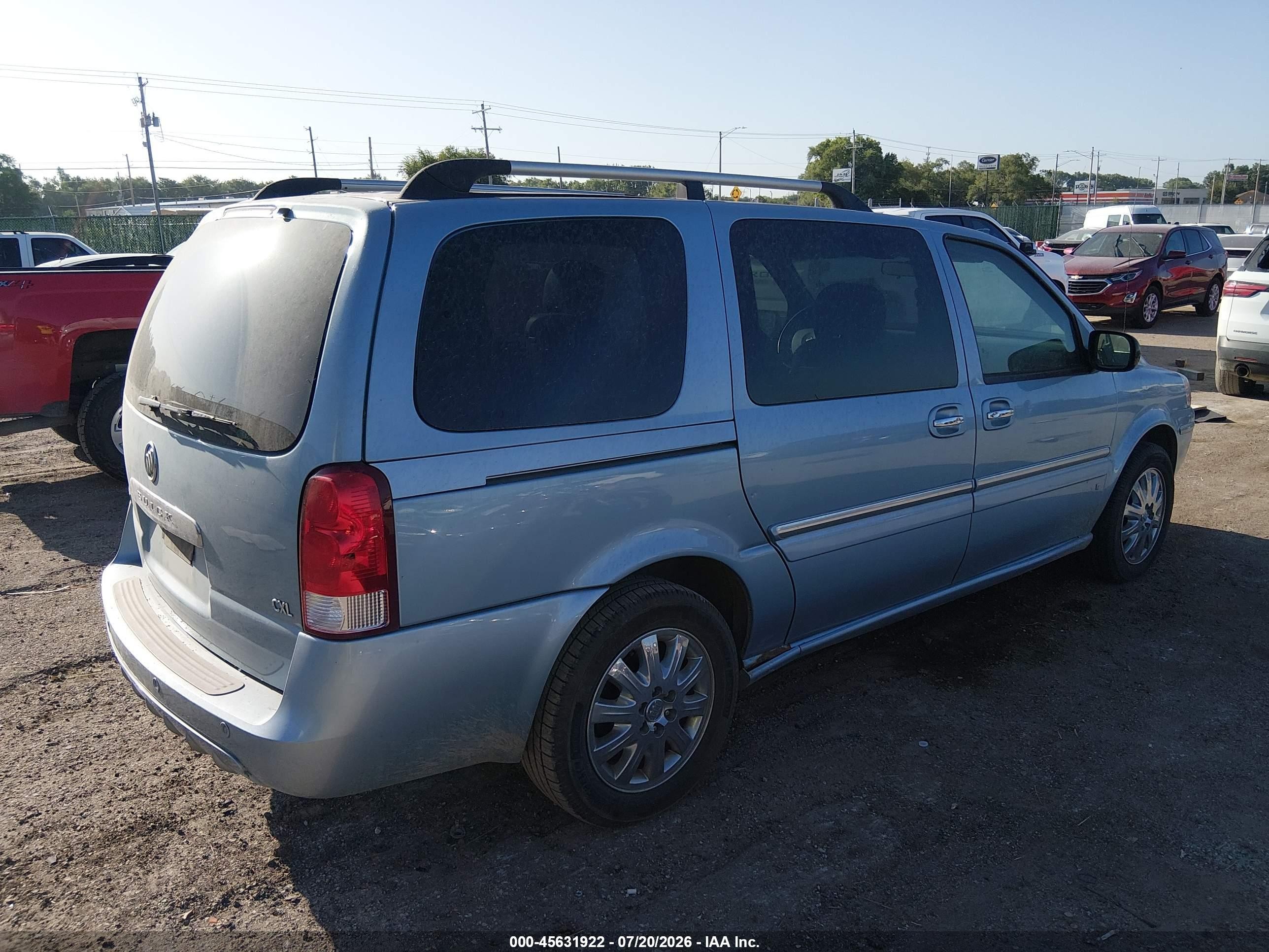 2007 Buick Terraza Cxl Blue vin: 5GADV33167D125629