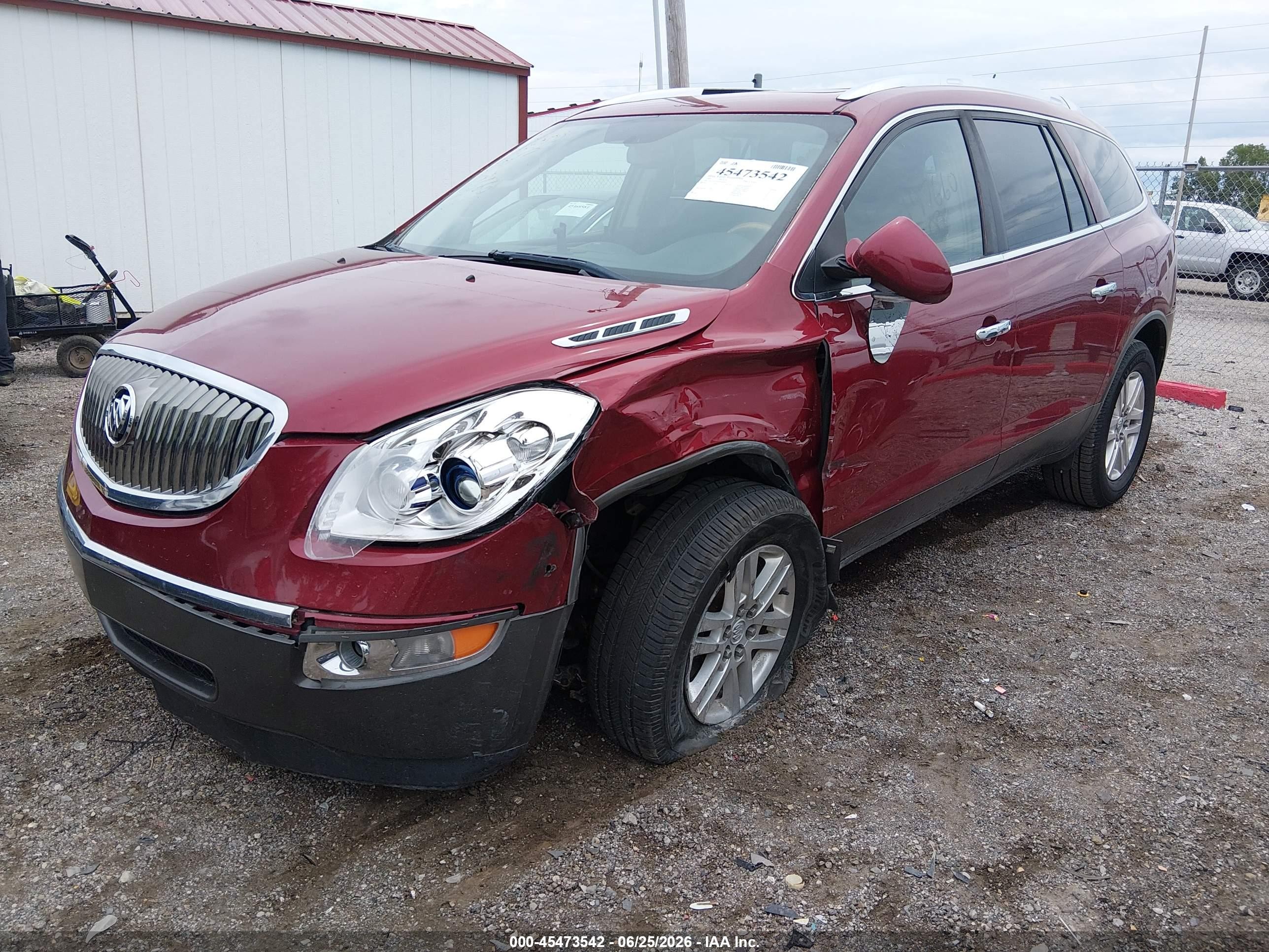 2009 Buick Enclave Cx Red vin: 5GAER13D39J197660