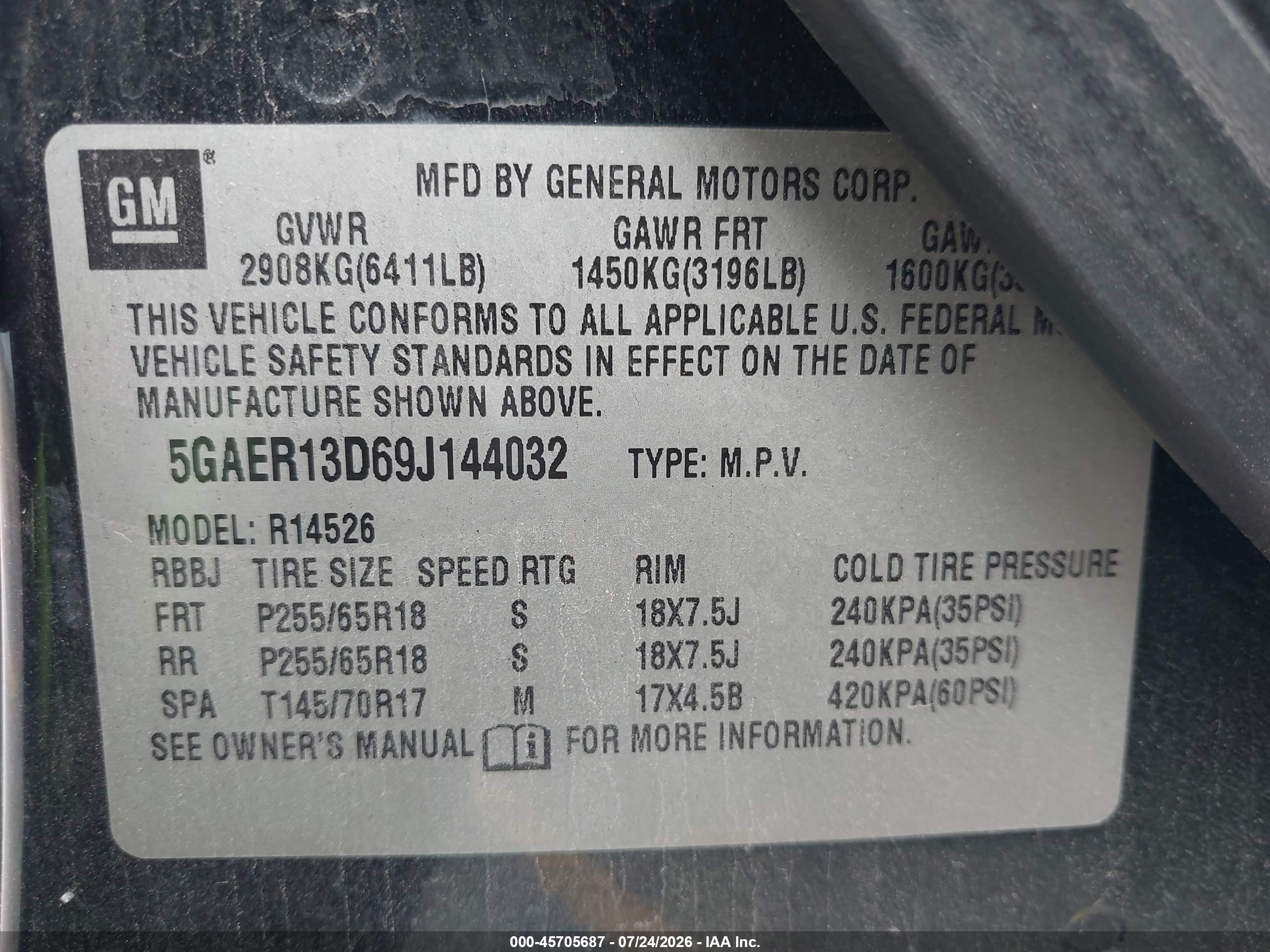 2009 Buick Enclave Cx Черный vin: 5GAER13D69J144032