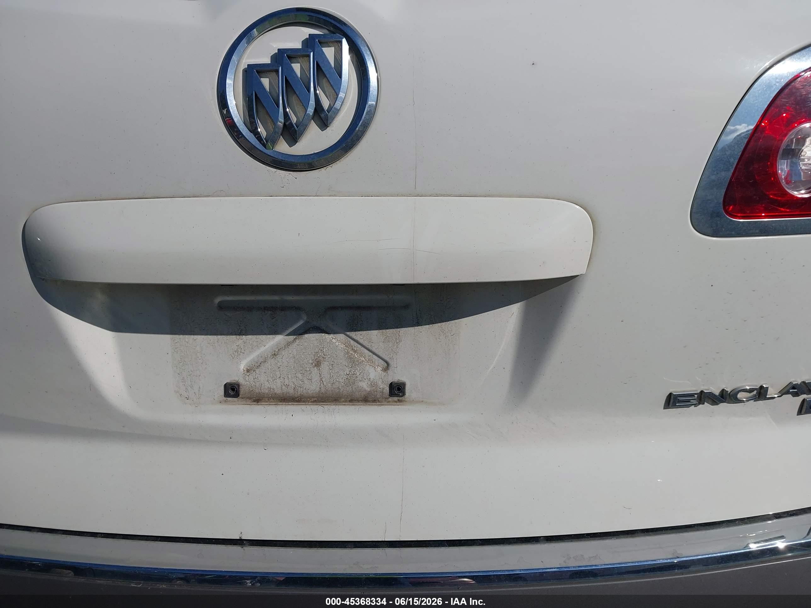 2009 Buick Enclave Cx White vin: 5GAER13D69J176270