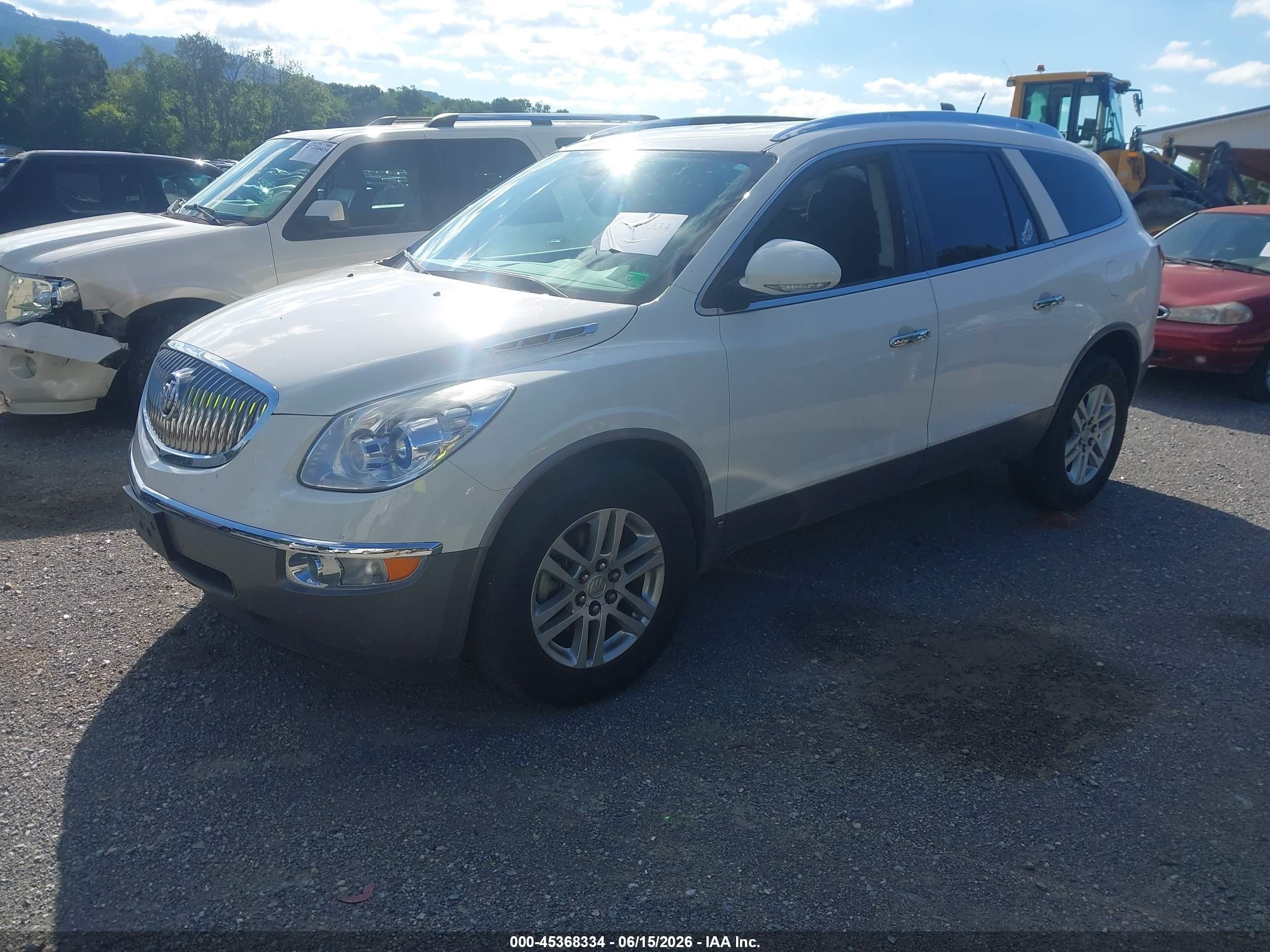 2009 Buick Enclave Cx White vin: 5GAER13D69J176270
