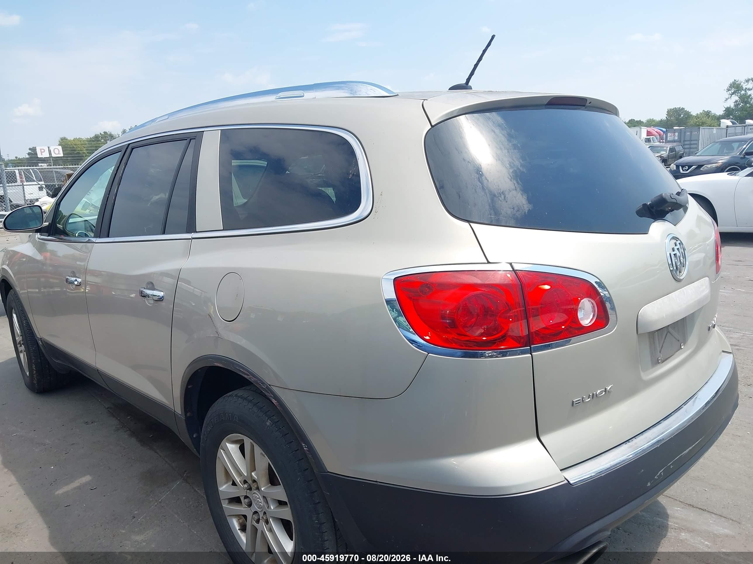 2009 Buick Enclave Cx Beige vin: 5GAER13D79J170610