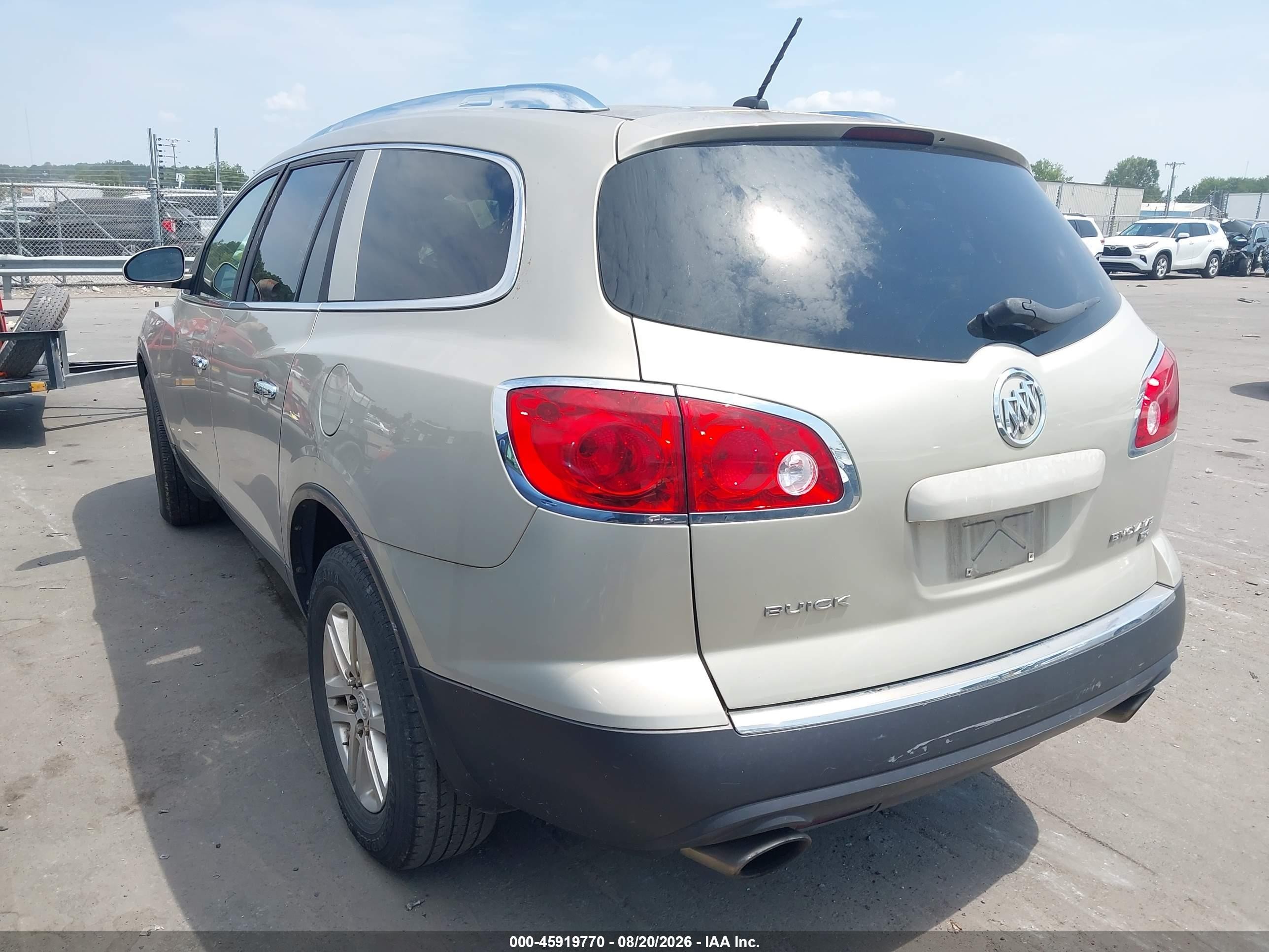 2009 Buick Enclave Cx Beige vin: 5GAER13D79J170610