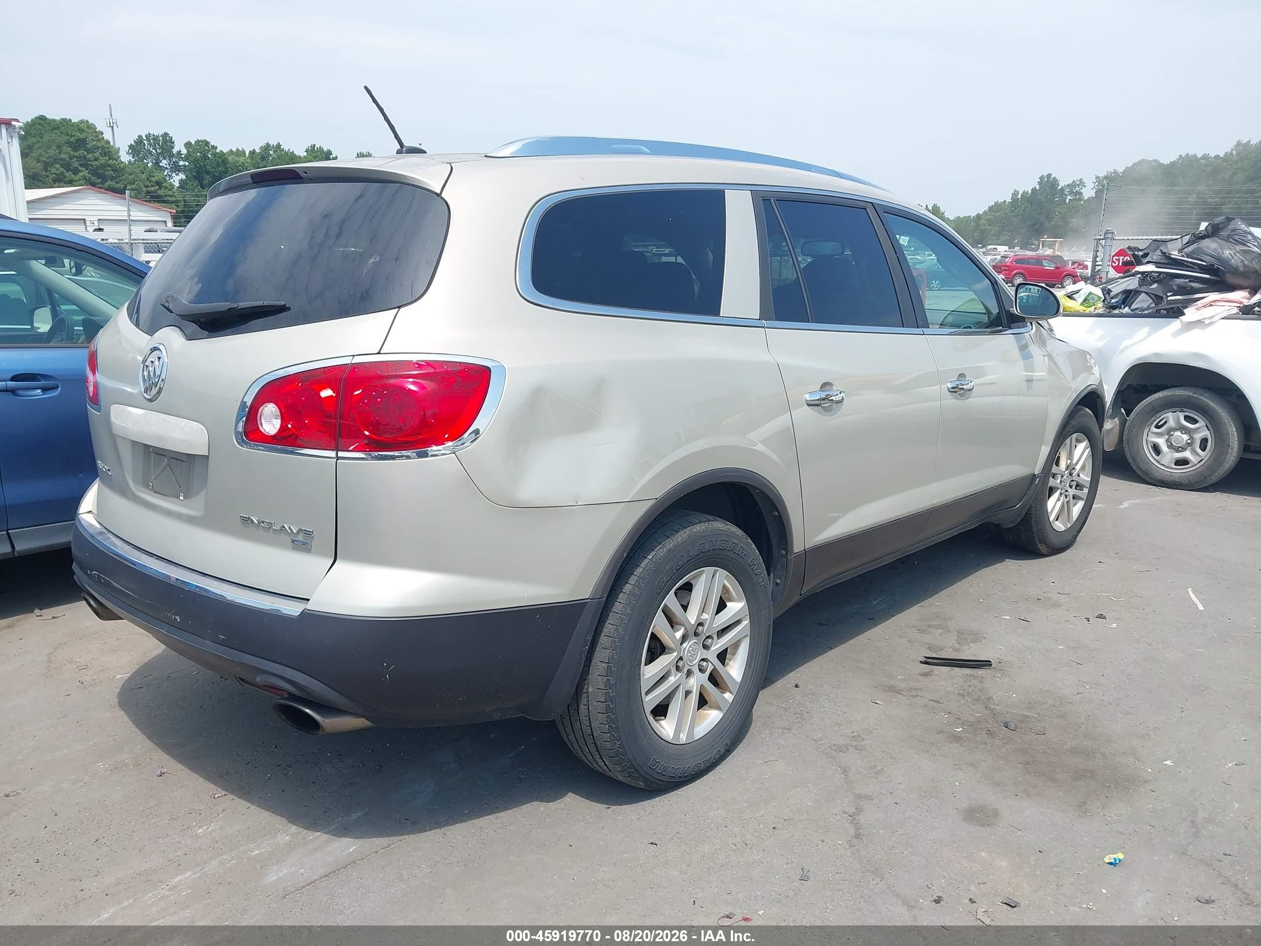 2009 Buick Enclave Cx Beige vin: 5GAER13D79J170610