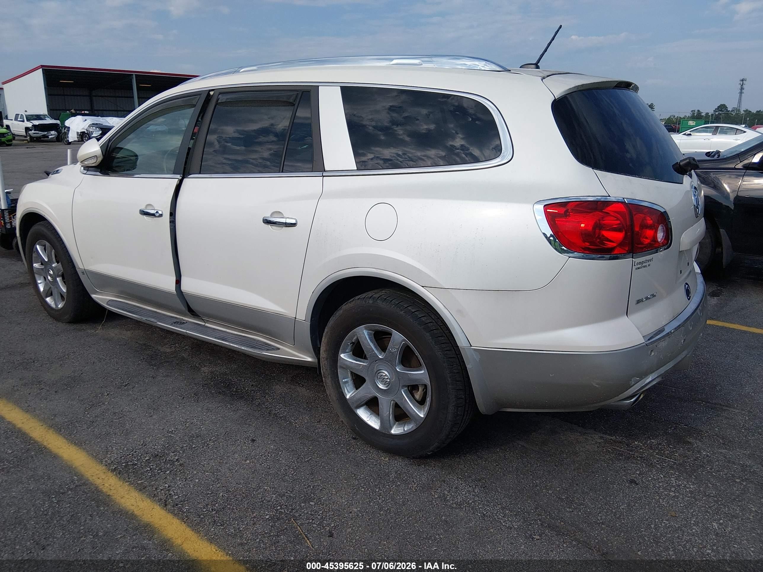 2008 Buick Enclave Cxl White vin: 5GAER23718J255974