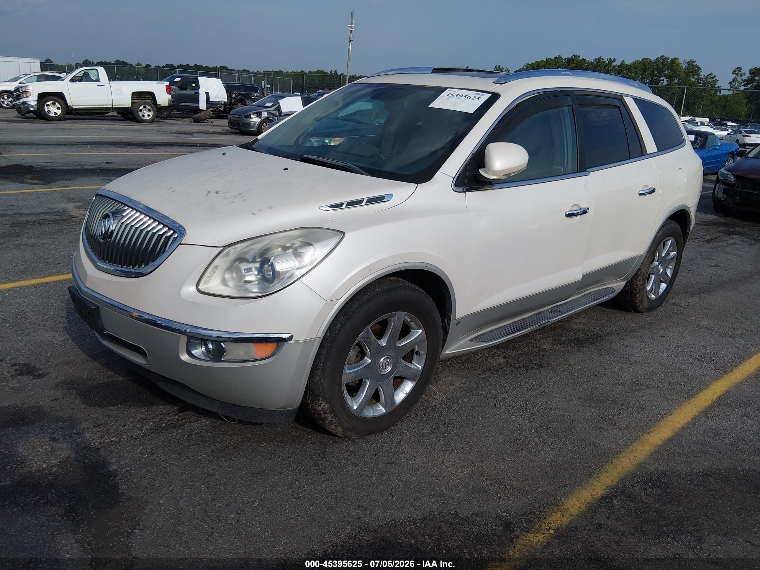 2008 Buick Enclave Cxl White vin: 5GAER23718J255974