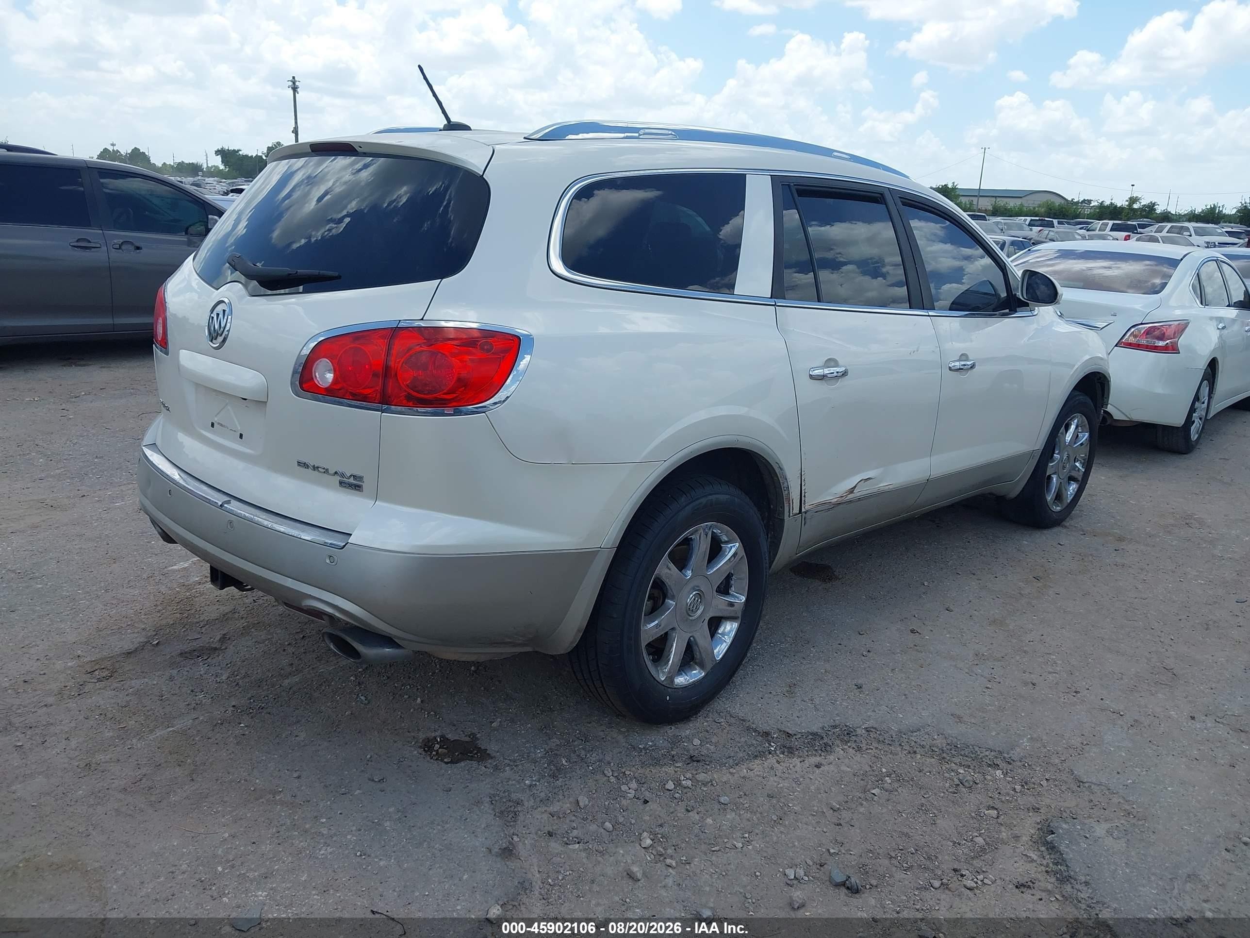 2008 Buick Enclave Cxl White vin: 5GAER23738J118096