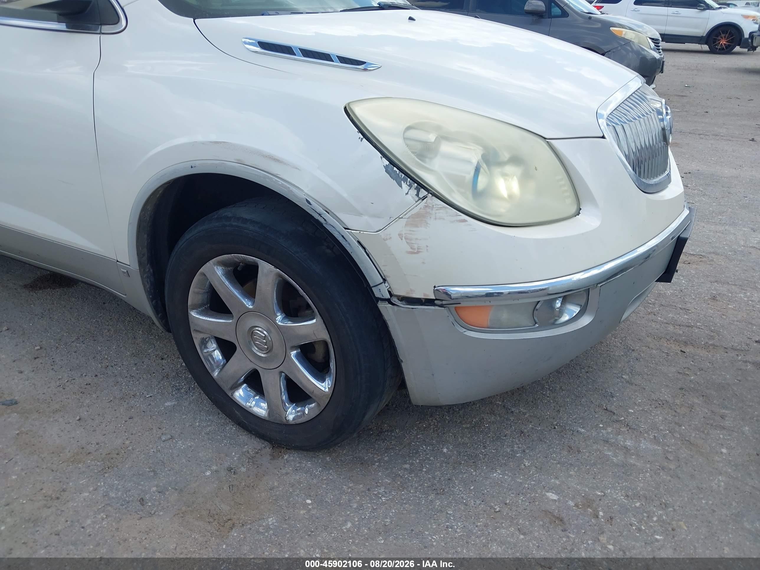 2008 Buick Enclave Cxl White vin: 5GAER23738J118096