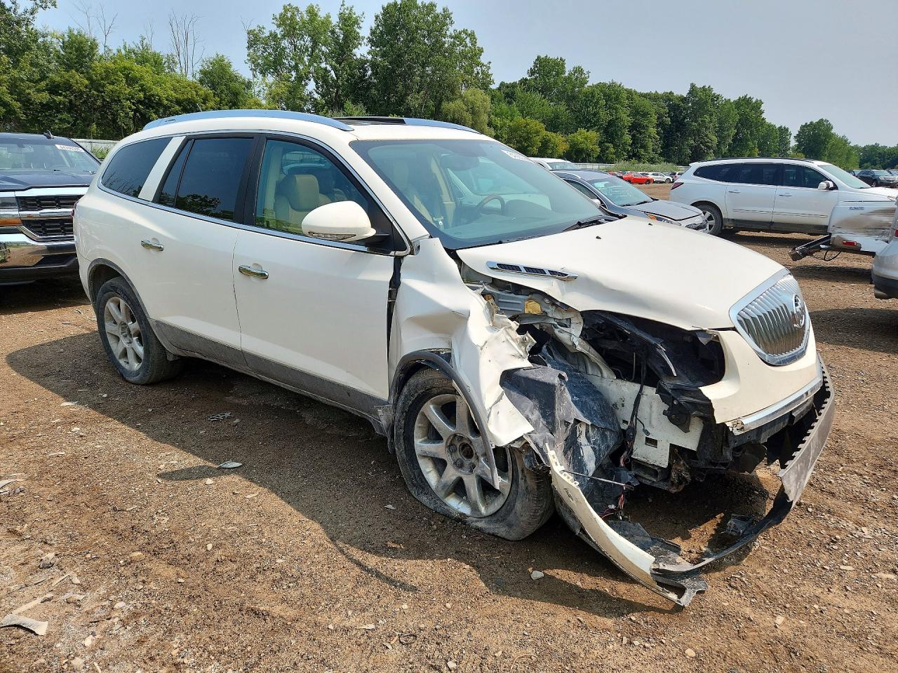2008 Buick Enclave Cxl White vin: 5GAER23768J102930
