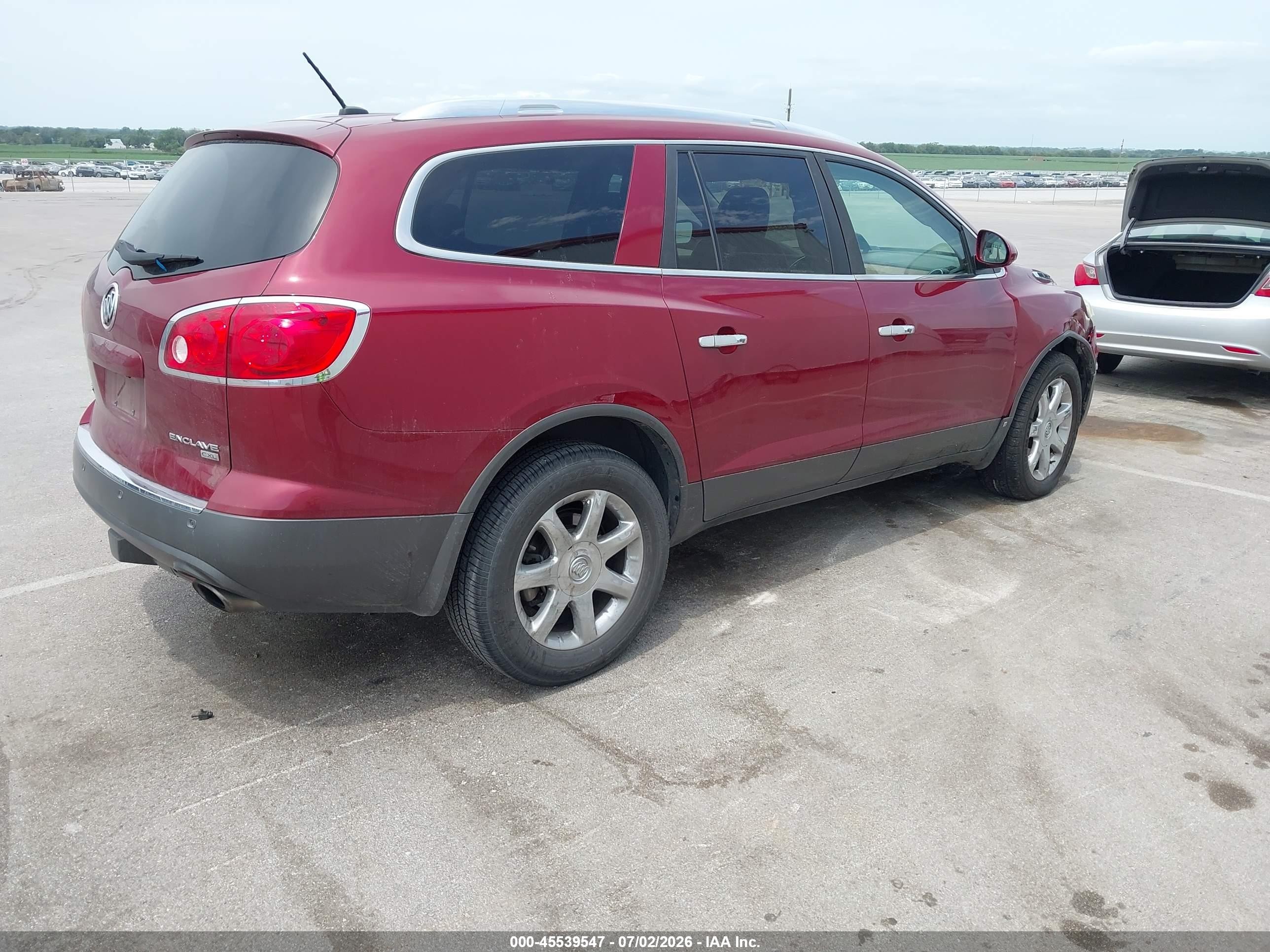 2008 Buick Enclave Cxl Maroon vin: 5GAER23798J263675