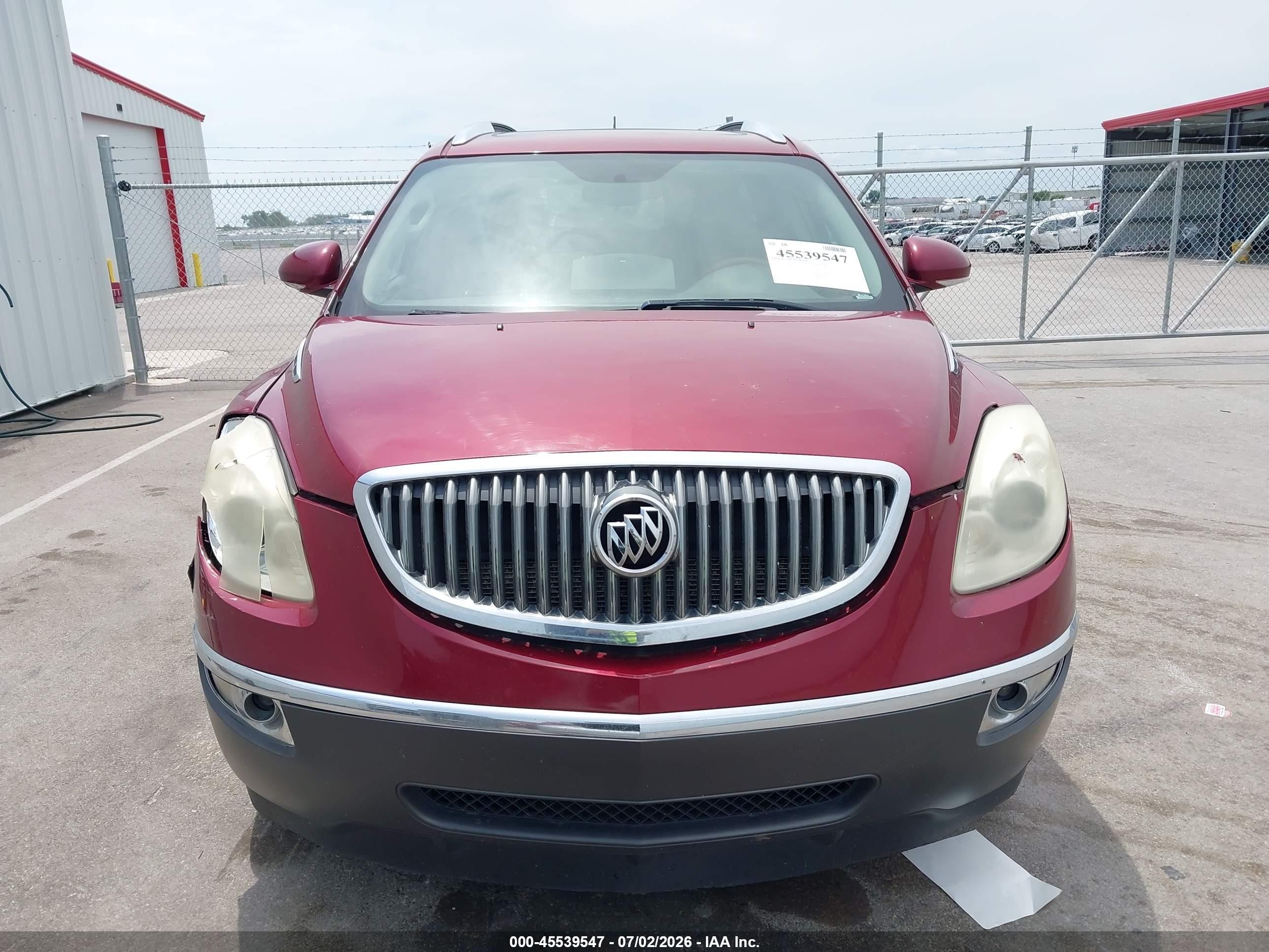 2008 Buick Enclave Cxl Maroon vin: 5GAER23798J263675