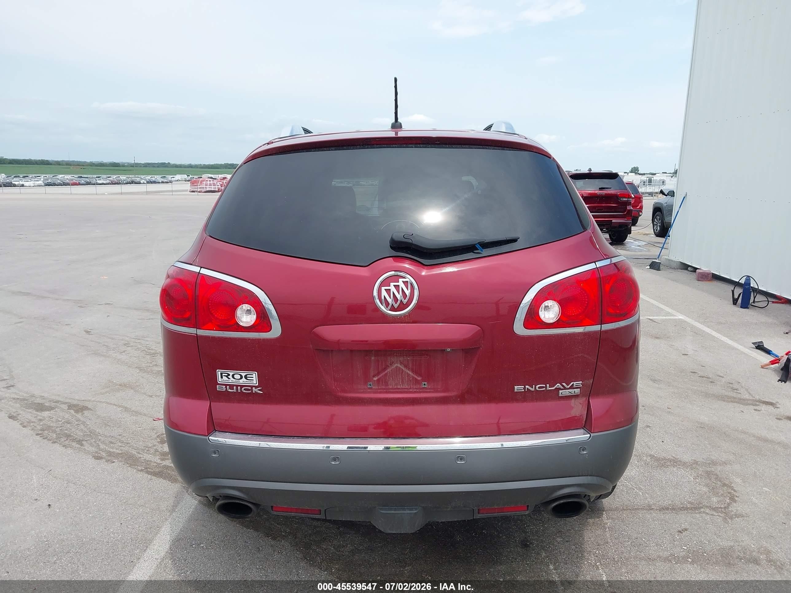 2008 Buick Enclave Cxl Maroon vin: 5GAER23798J263675