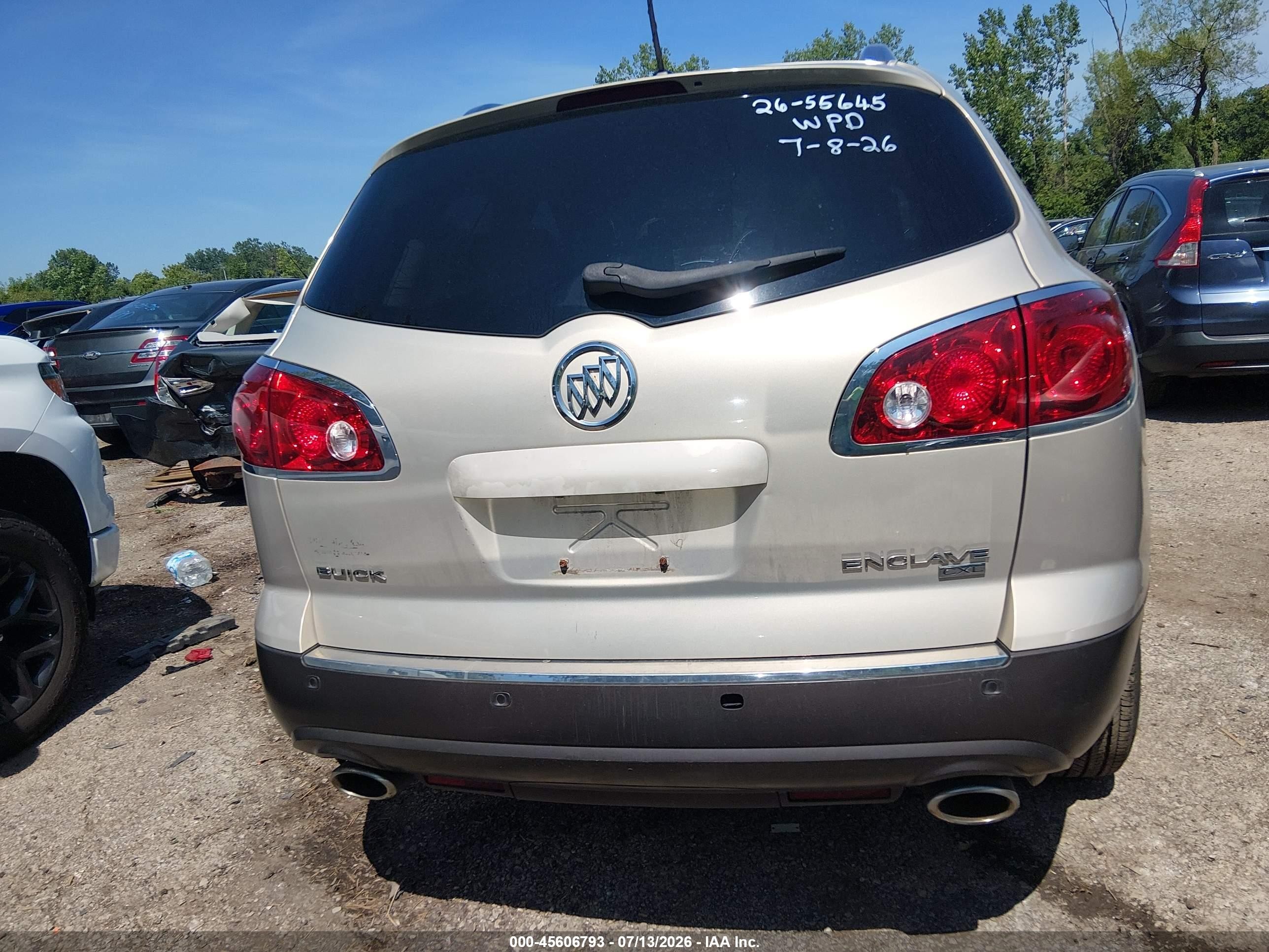 2008 Buick Enclave Cxl Silver vin: 5GAER23798J292321