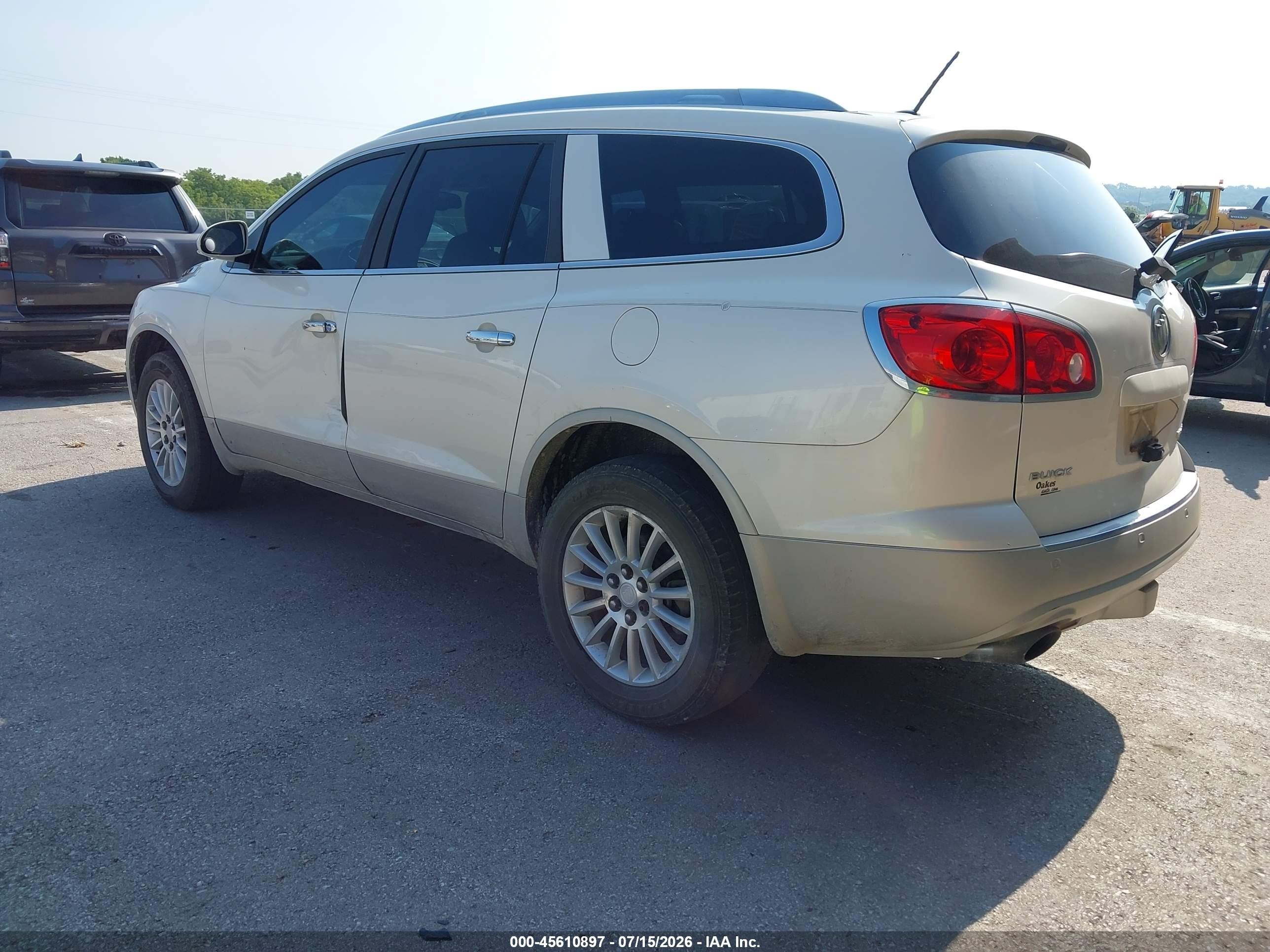 2008 Buick Enclave Cxl White vin: 5GAER237X8J191644