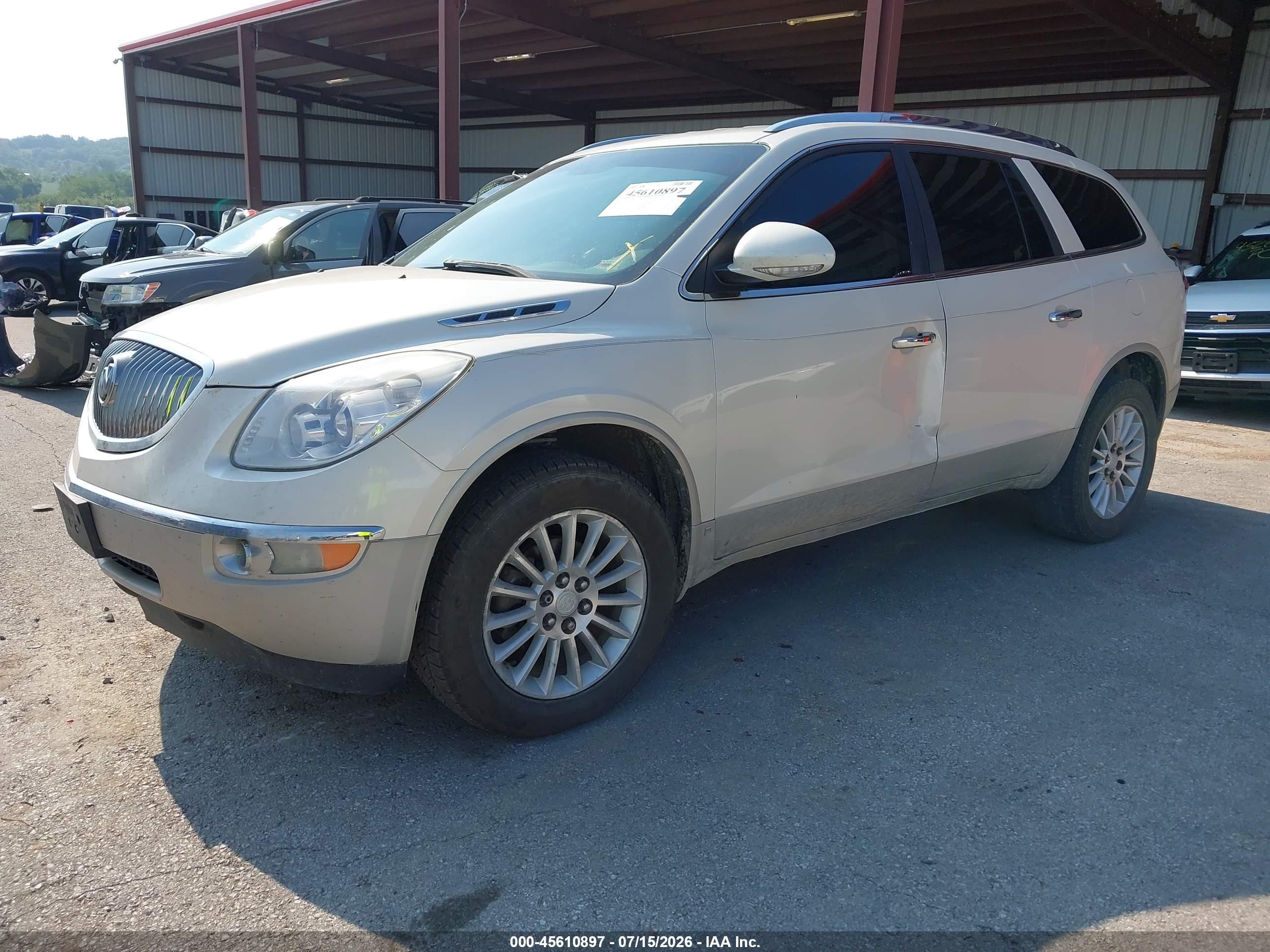 2008 Buick Enclave Cxl White vin: 5GAER237X8J191644
