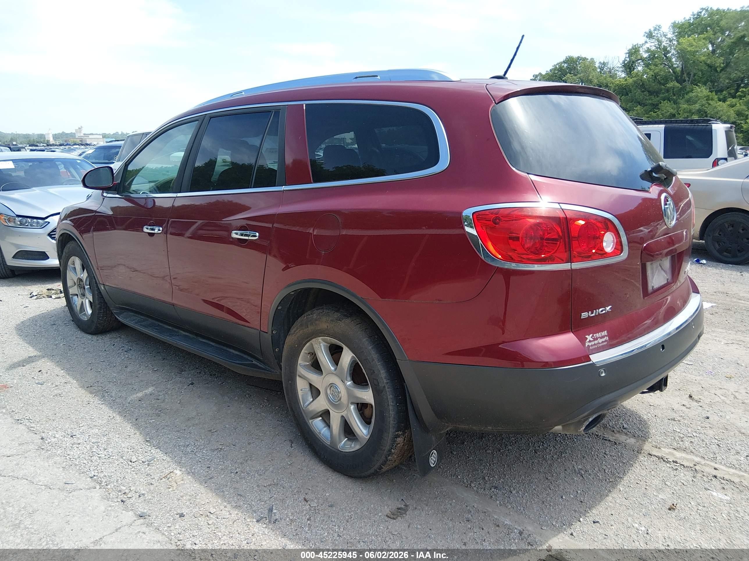 2008 Buick Enclave Cxl Red vin: 5GAER237X8J279822