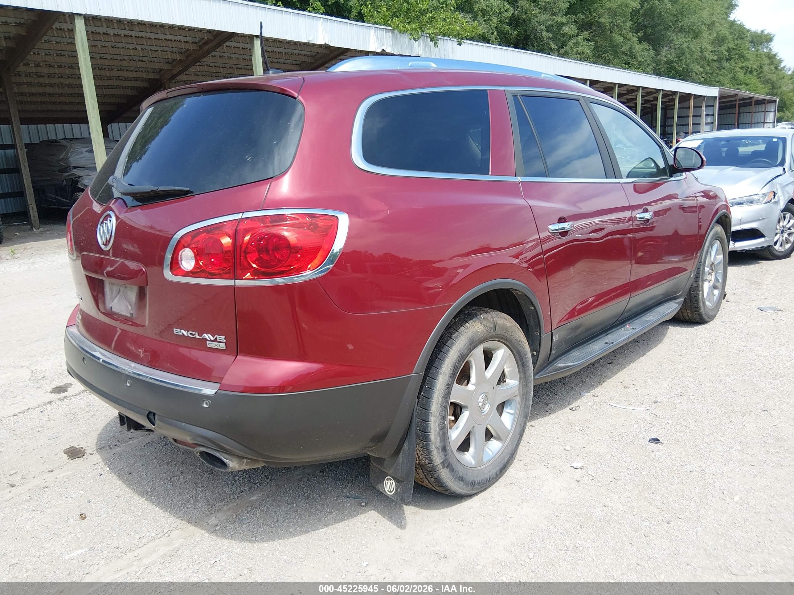 2008 Buick Enclave Cxl Red vin: 5GAER237X8J279822
