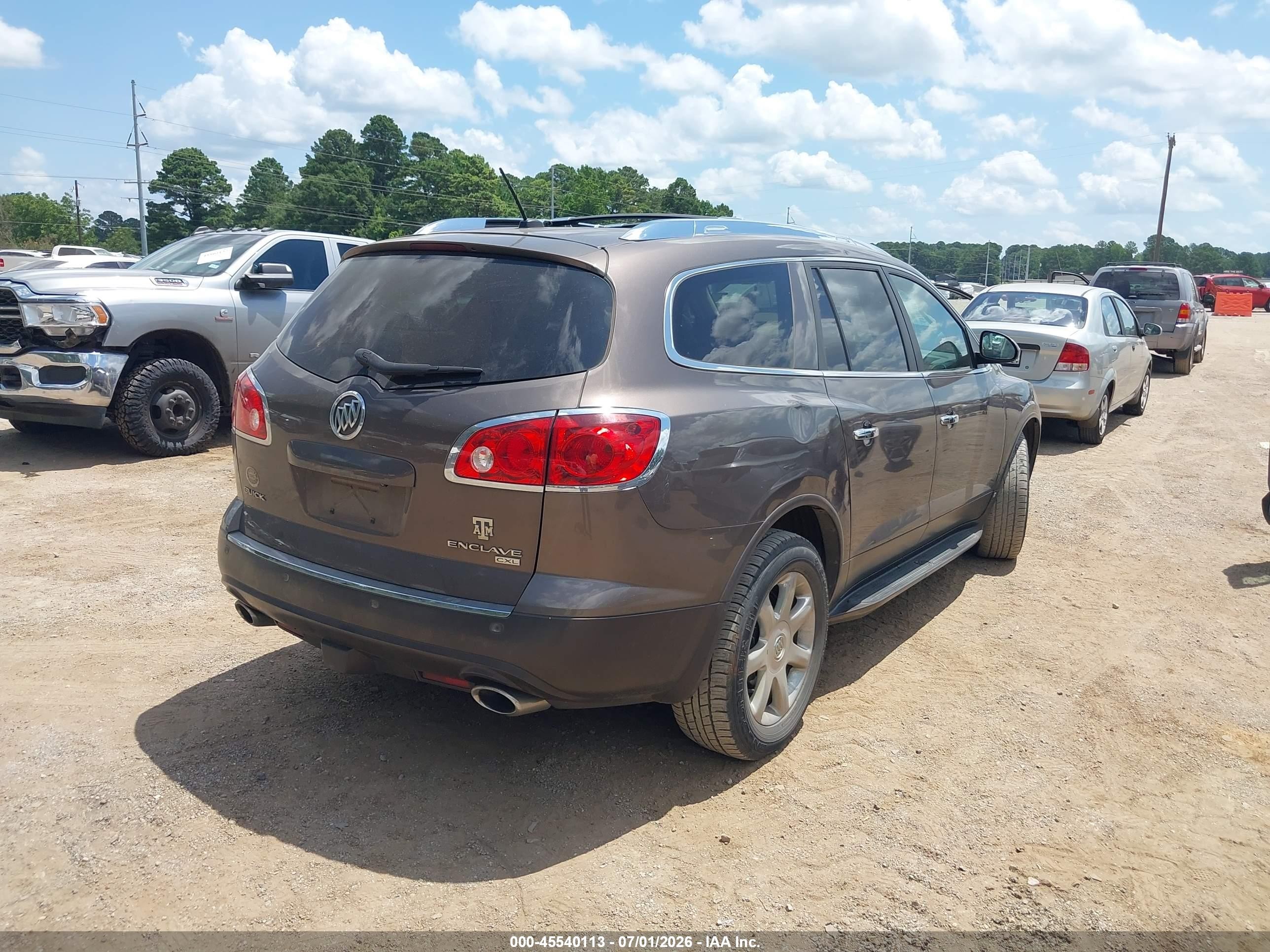 2009 Buick Enclave Cxl Brown vin: 5GAER23D09J125241